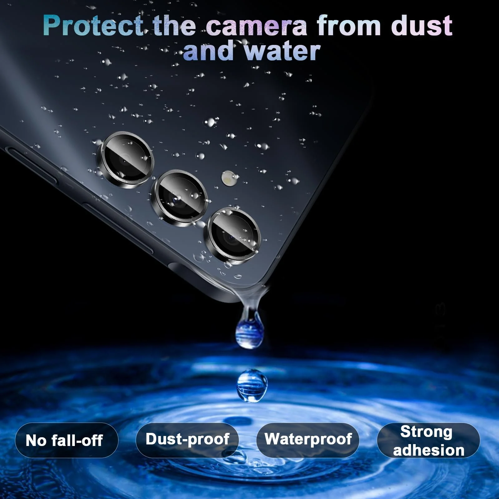 DL3 Mobilak Camera Lens Protector for Samsung Galaxy A16 5G/4G Accessories, 9H Tempered Glass Metal Individual Ring Camera Cover Screen Protector for Samsung A16, Case Friendly, Anti Scratch - Black