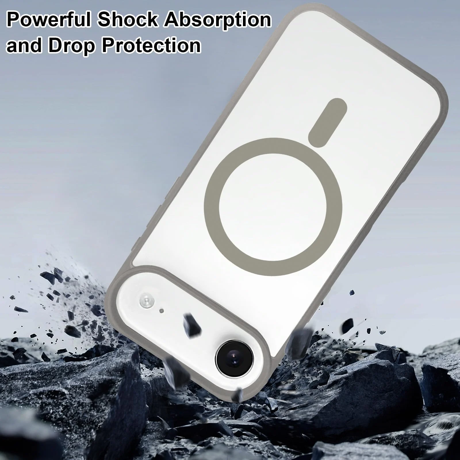 DL3 Mobilak Translucent Matte Case for iPhone 17 Pro Max 6.9-Inch Compatible with, Compatible with MagSafe accessories, Shock-absorbing protection, Scratch-resistant surface - Gray