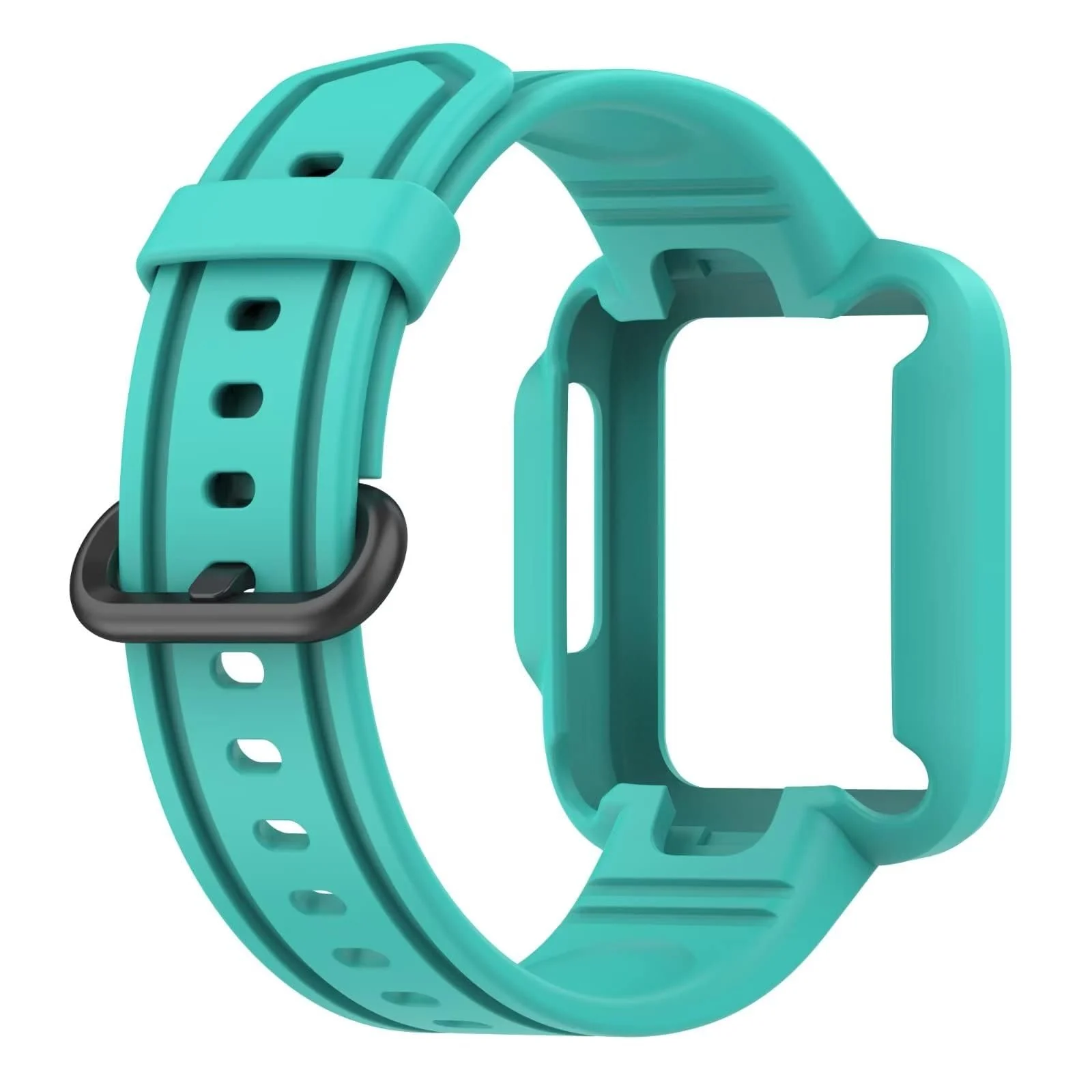 DL3 MOBILAK Replacement Wrist Band Compatible with Xiaomi MI Watch Lite/Redmi Watch 2 Lite/Poco Watch/Redmi Watch 2/Horloge 2, Adjustable Soft Silicone Wrist Strap with Cover (Teal)