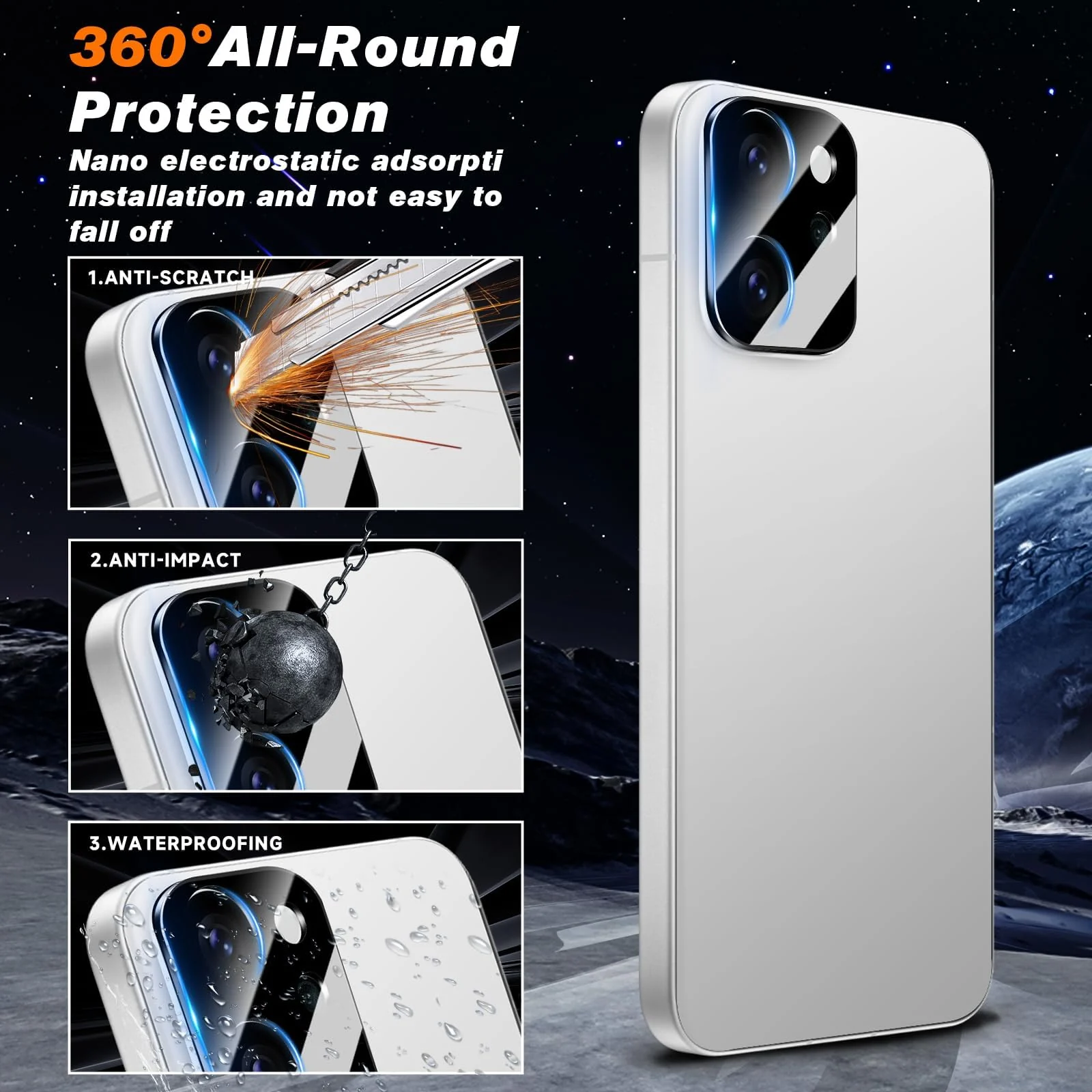 DL3 Mobilak OPPO Reno 13F / 13 FS Camera Lens Protector Tempered Glass Screen Protector HD [Full Coverage][Anti-Scratch] Drop Protection Ultra Clear/Thin Lens Protector Case - Black