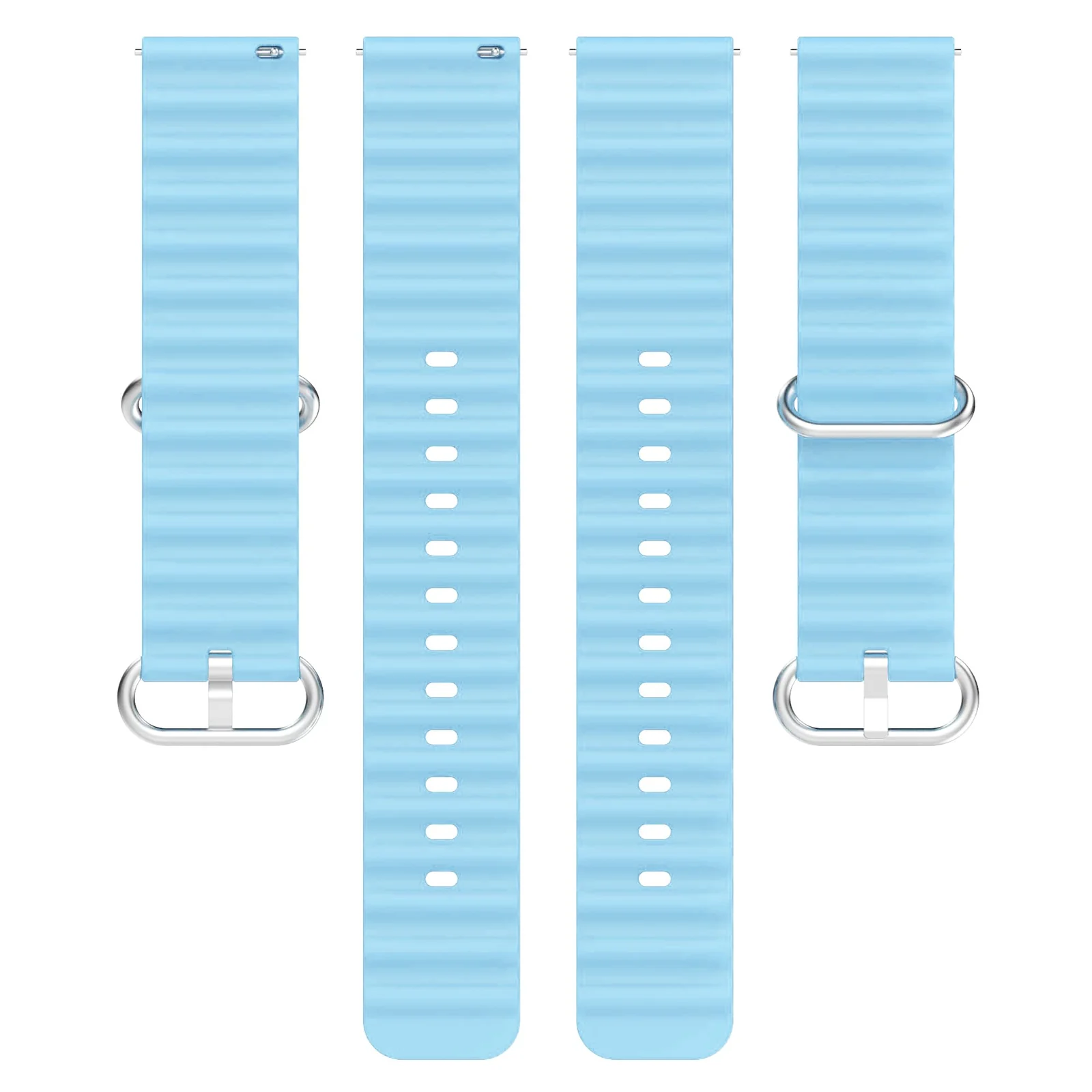 DL3 Mobilak 22mm Ocean Band for Samsung Galaxy Watch 3 45mm/Watch 46mm/Gear S3/For Huawei watch GT4 GT3 46MM/ Watch 3/4/GT2E/GT2 Pro/GT GT2 46MM/Amaz fit GTR 4/3/3Pro/2/2e, Adjustable Silicone Sport Loop Strap - Sky Blue