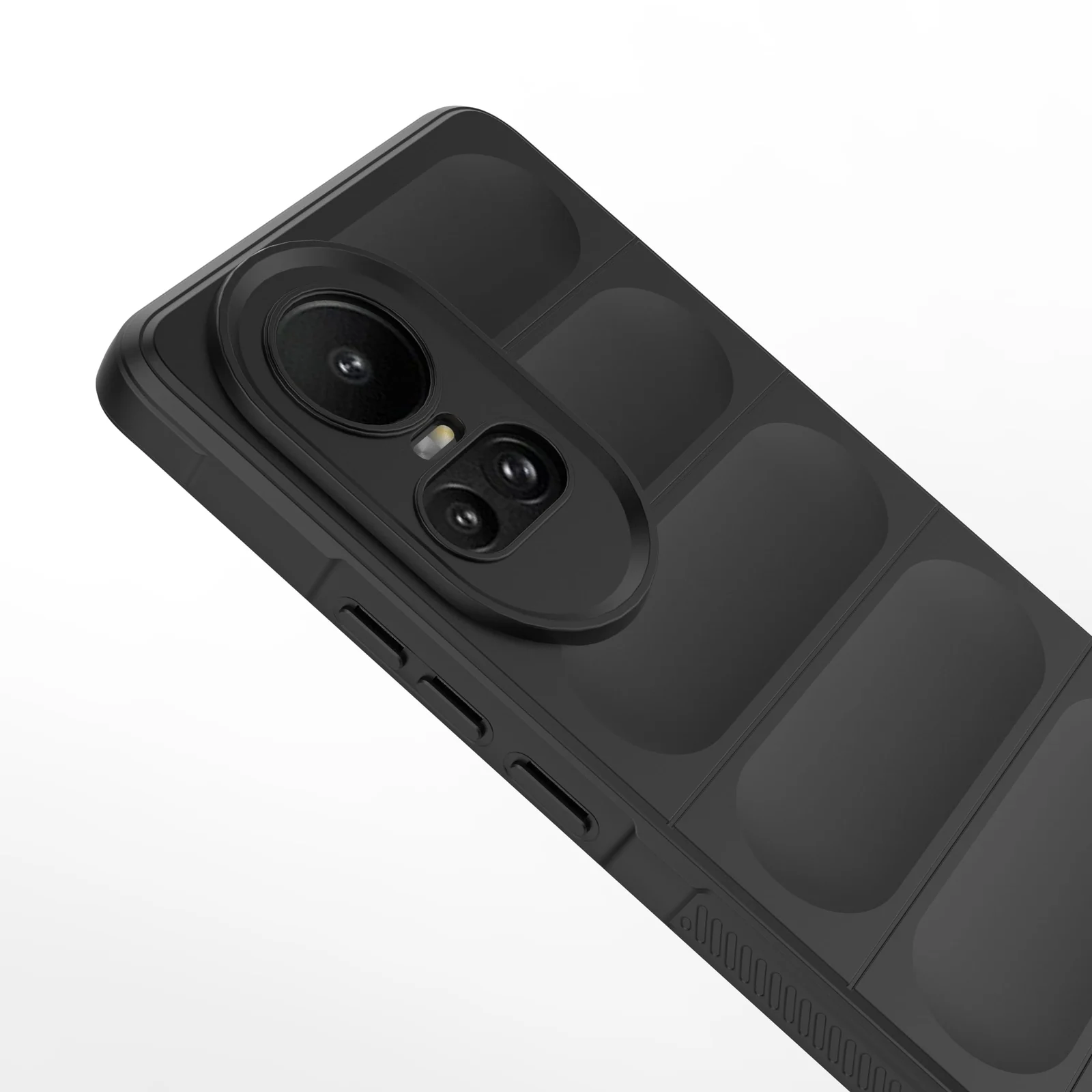 DL3 Mobilak Soft Silicone Protective Case for OPPO Reno 10 5G / OPPO Reno 10 Pro 5G with Camera Protection and Shockproof Design - Black