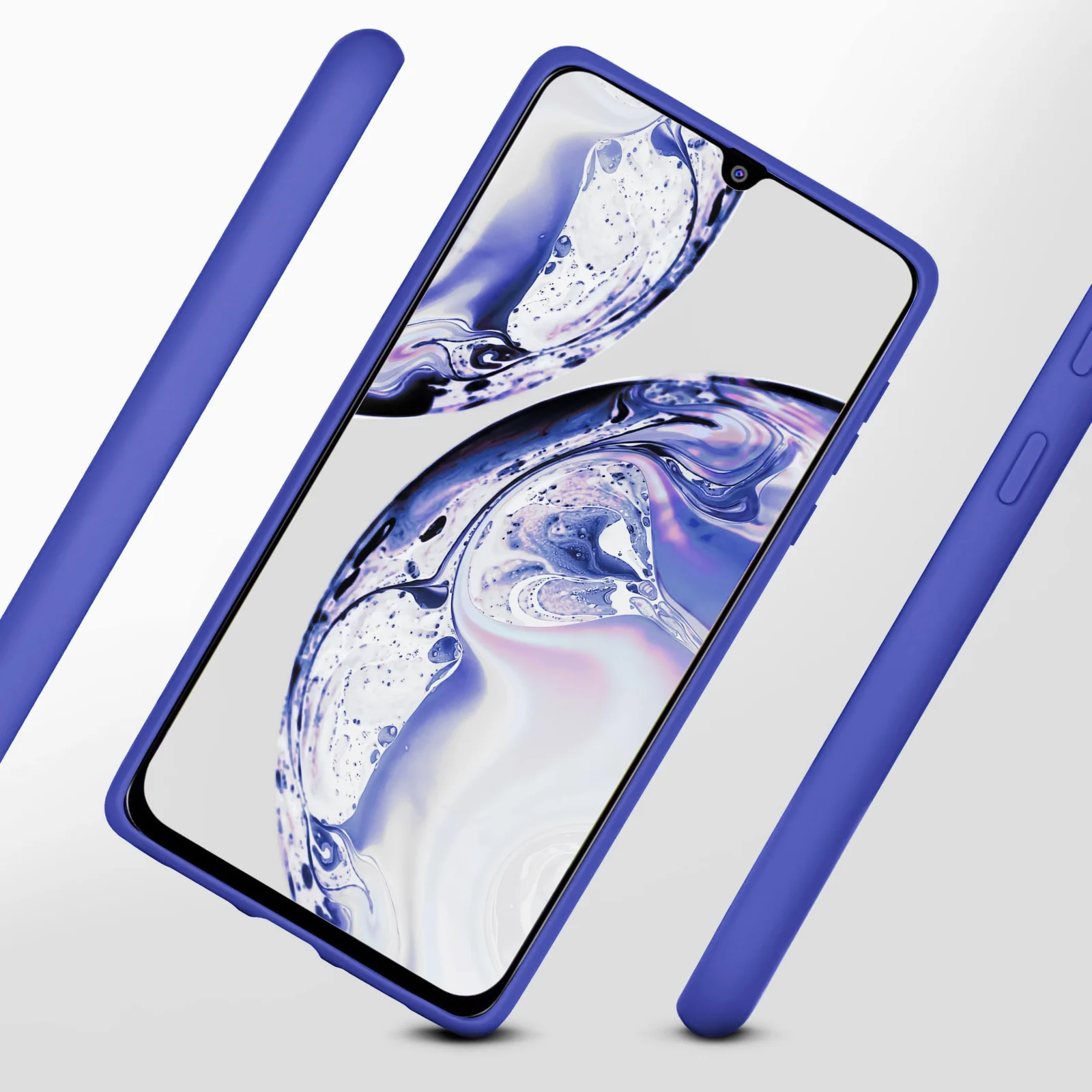 DL3 Mobilak Silicone Protective Case for Samsung Galaxy M31, Shock-absorbing protection, Scratch-resistant surface, Soft microfiber lining - Light Blue