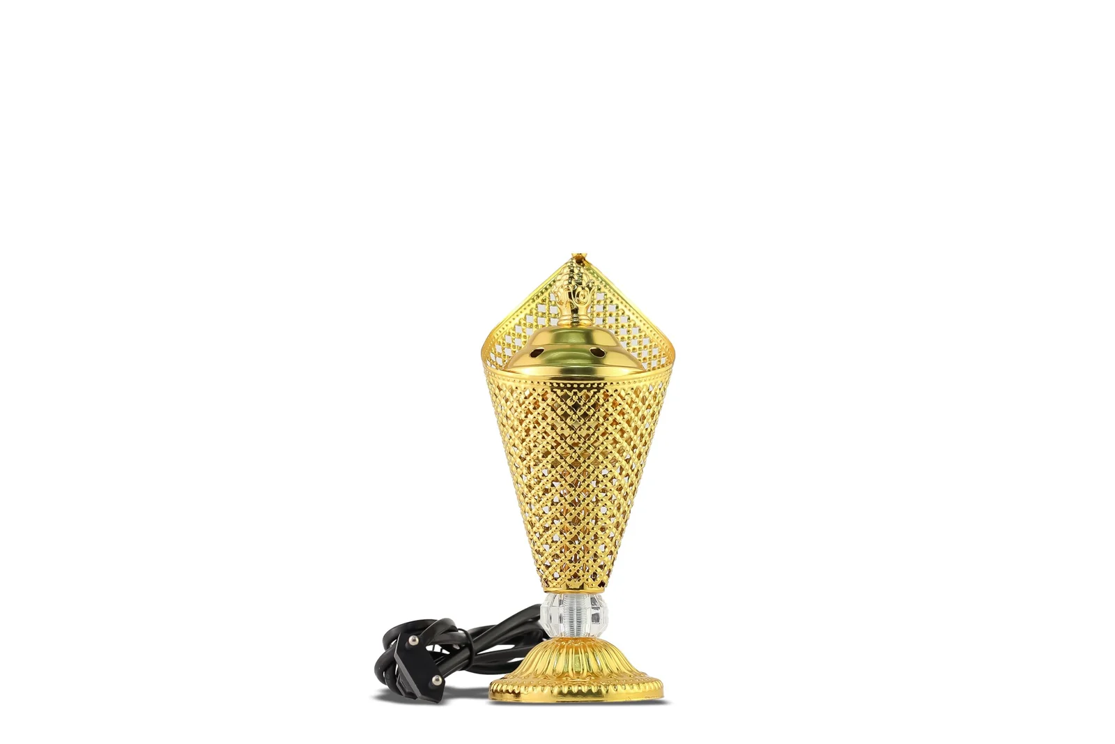 Mobigon Arabian Electric Incense Burners metal Vintage Arabic Burner, Middle Eastern Incense Holder- Electric Incense Burner Bakhoor Suitable For Arabian Oud, Home, Hotel Decor - Q. Gold