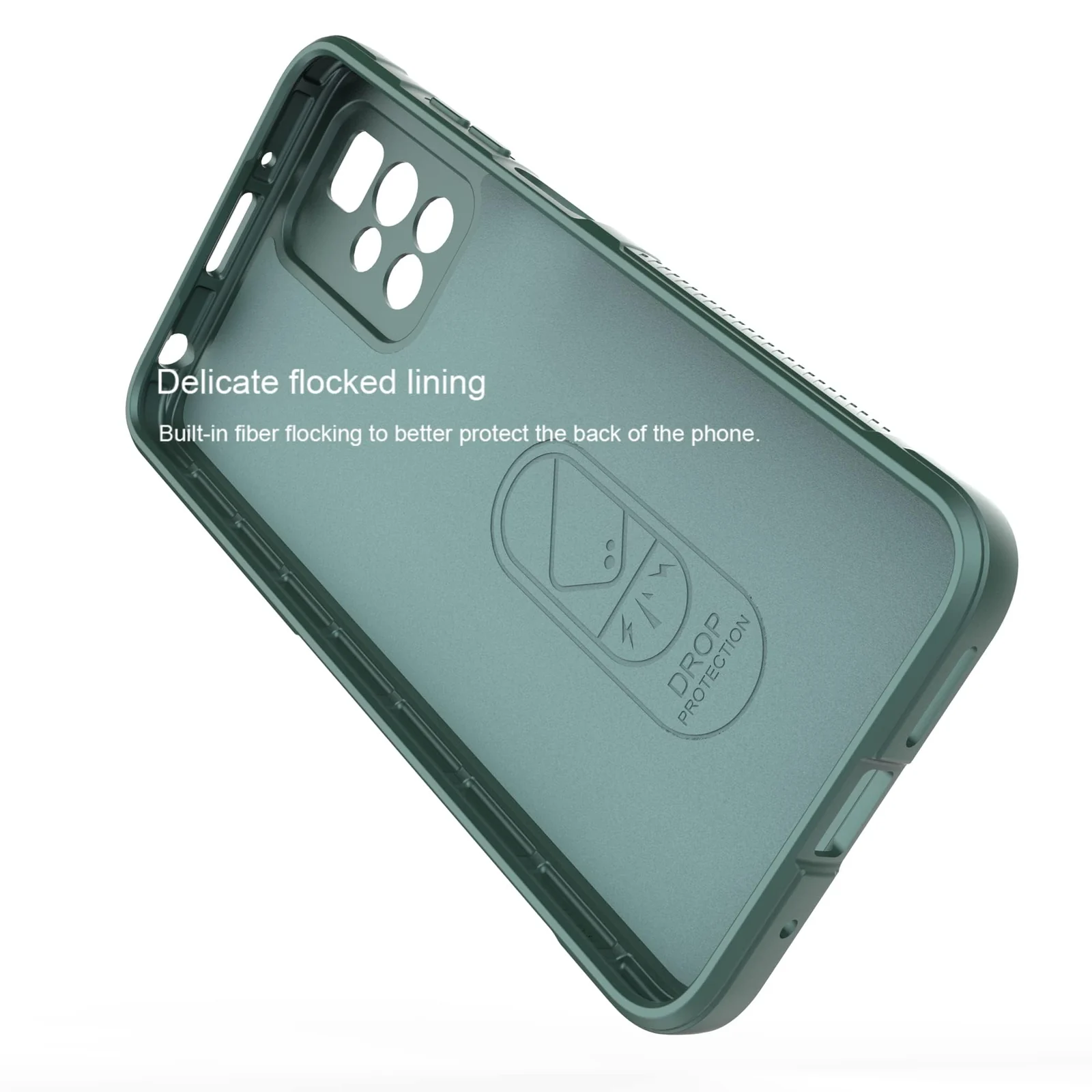 DL3 Mobilak Flexible Silicone and TPU Protective Case with Camera Protection for Xiaomi Redmi 10 4G / Redmi 10 2022 - Green