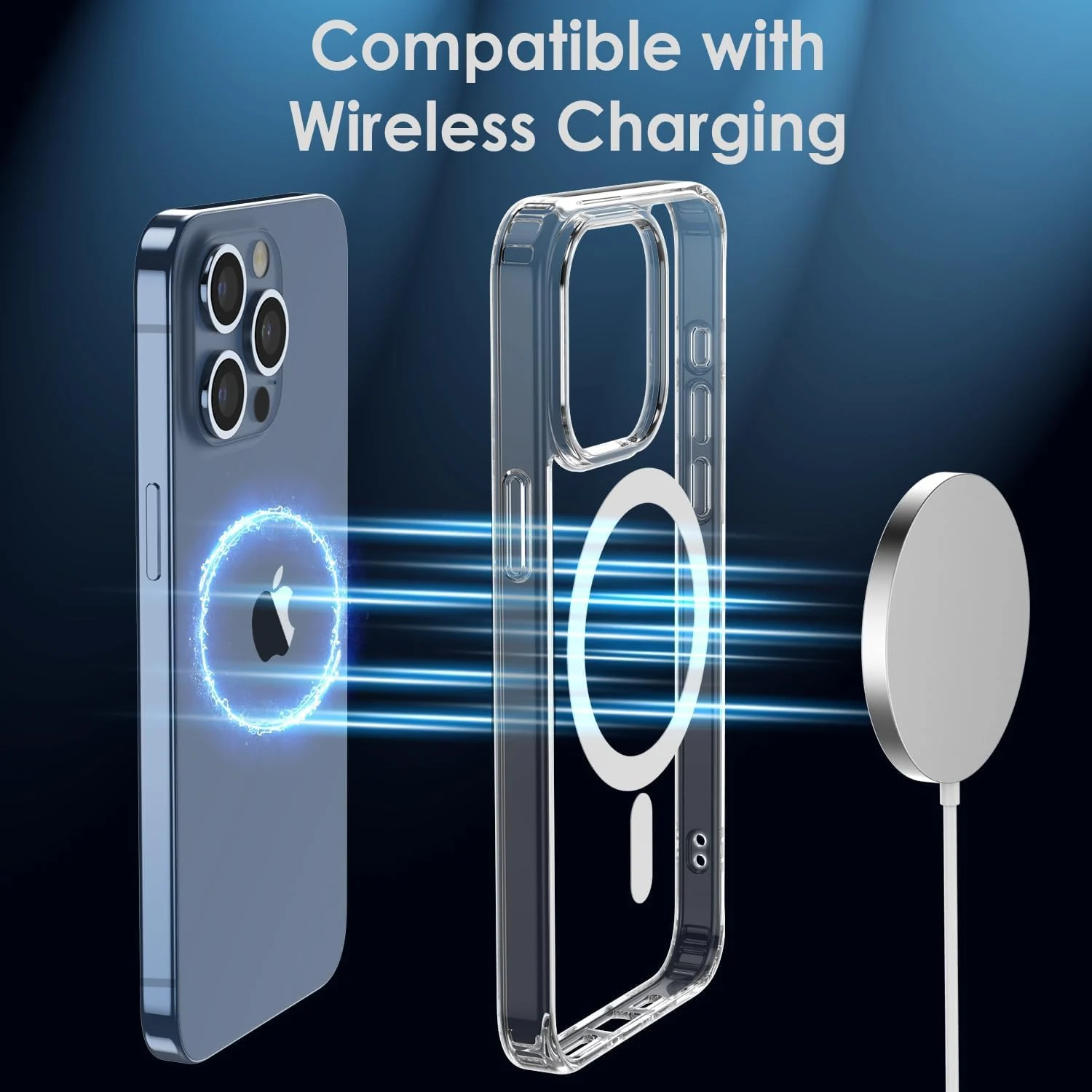 DL3 Mobilak Clear TPU Case for iPhone 15 Pro, Compatible with MagSafe accessories, Shock-absorbing protection, Precise access to buttons and ports - Clear