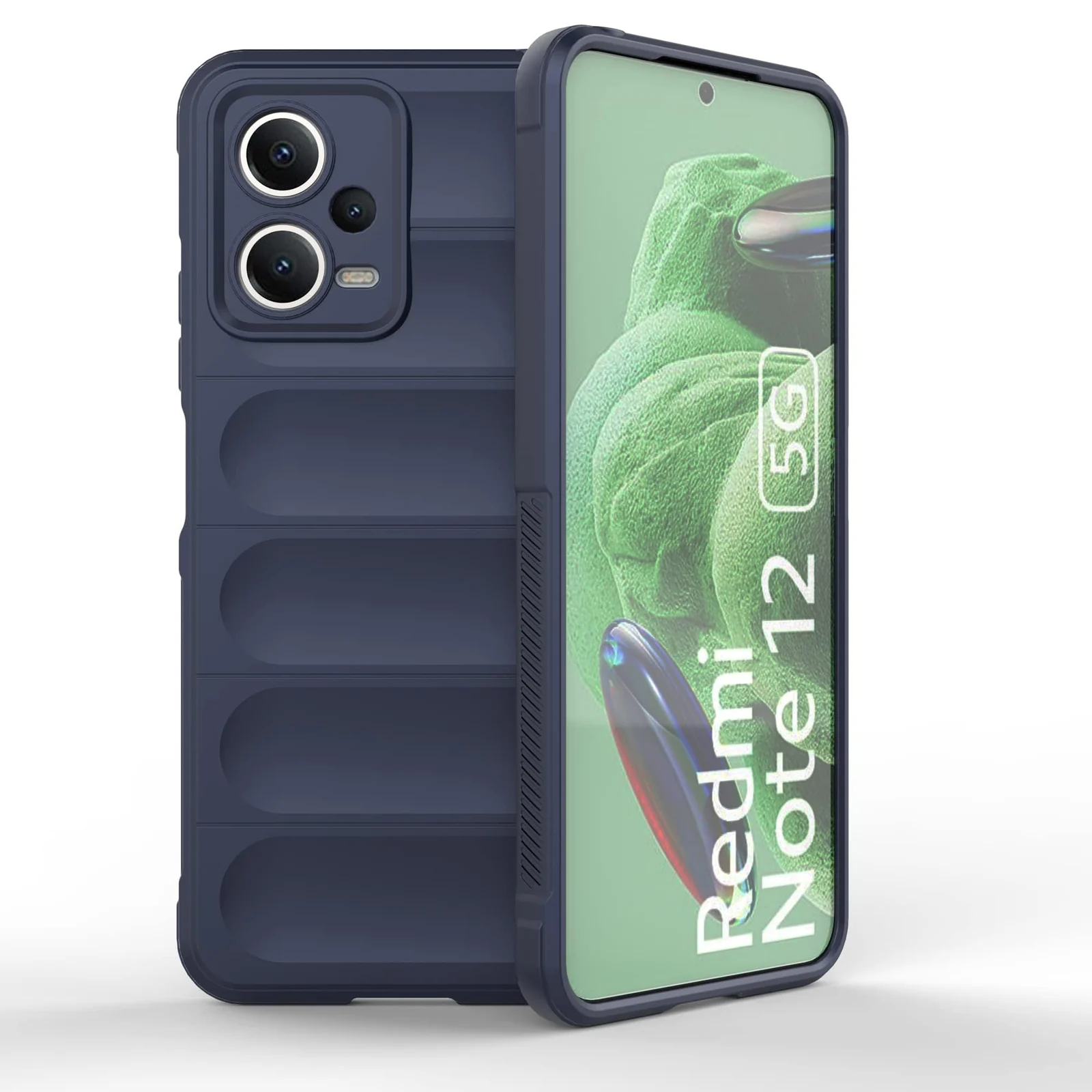 DL3 Mobilak Soft Silicone Protective Case for Xiaomi Redmi Note 12 5G / Poco X5 5G with Camera Protection and Shockproof Design - Blue