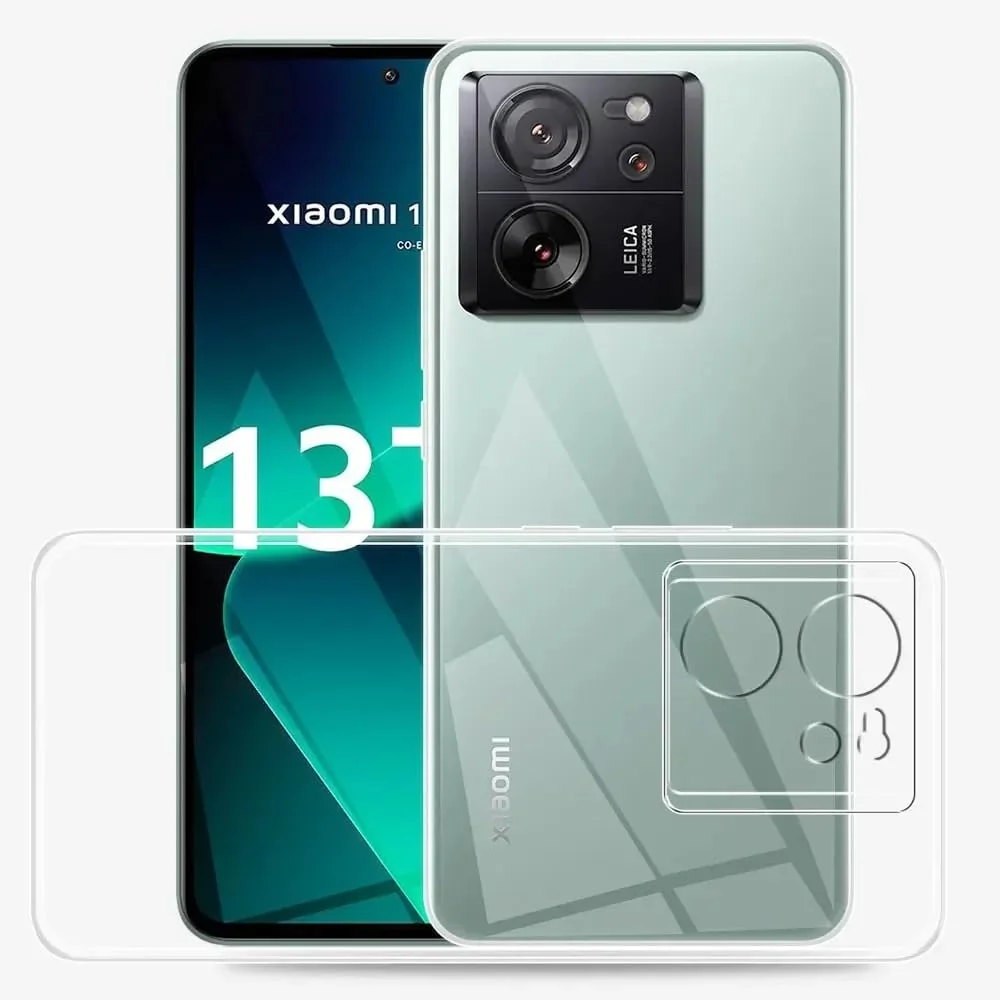 DL3 Mobilak Case Compatible with Xiaomi 13T / Xiaomi 13T Pro Case Crystal Soft TPU Gel Case Flexible Silicone Anti-Scratch Camera Protection TPU Cover - Clear