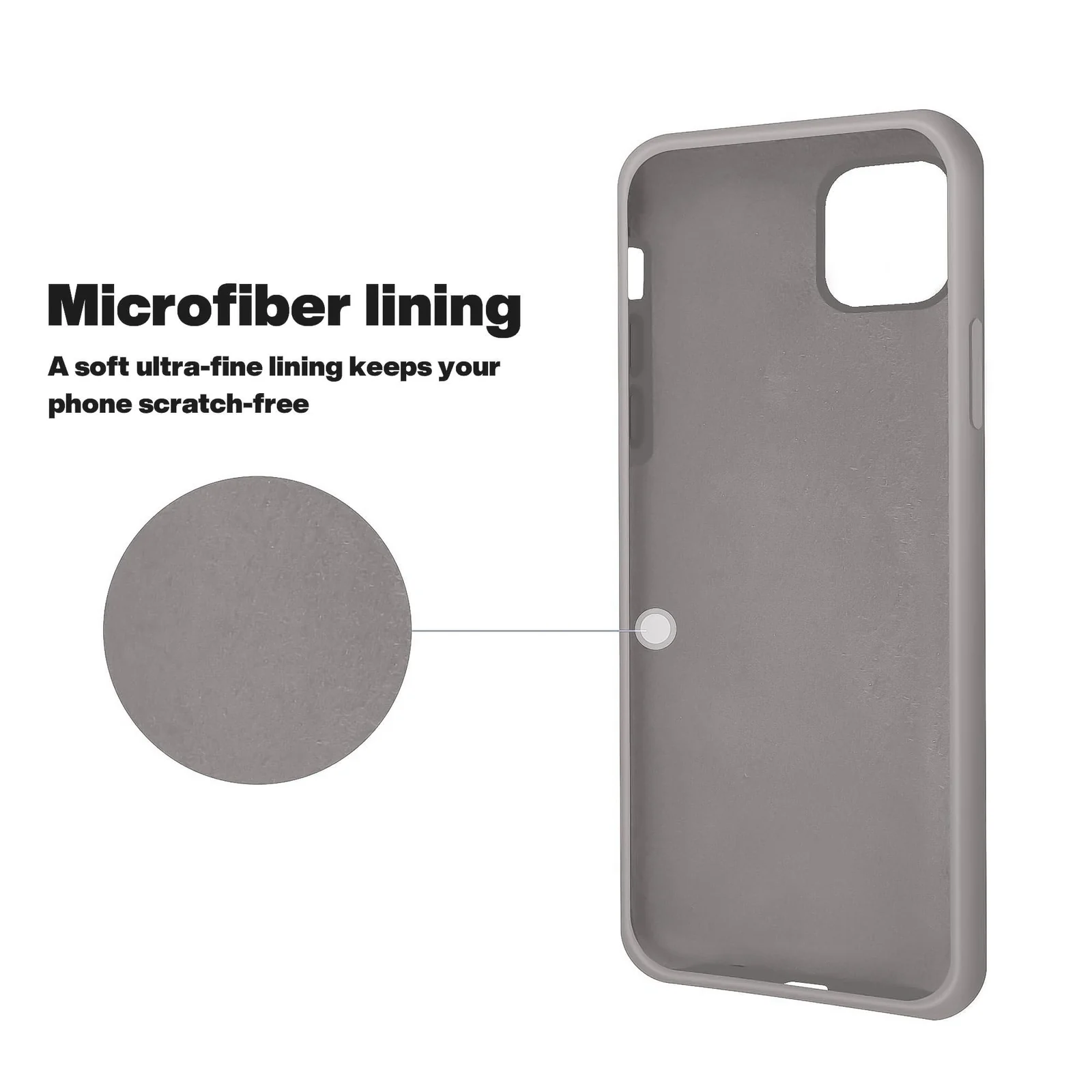 DL3 Mobilak Liquid Silicone Case for iPhone 11 (6.1 Inch), Shock-absorbing protection, Scratch-resistant surface, Soft microfiber lining - B.Stone