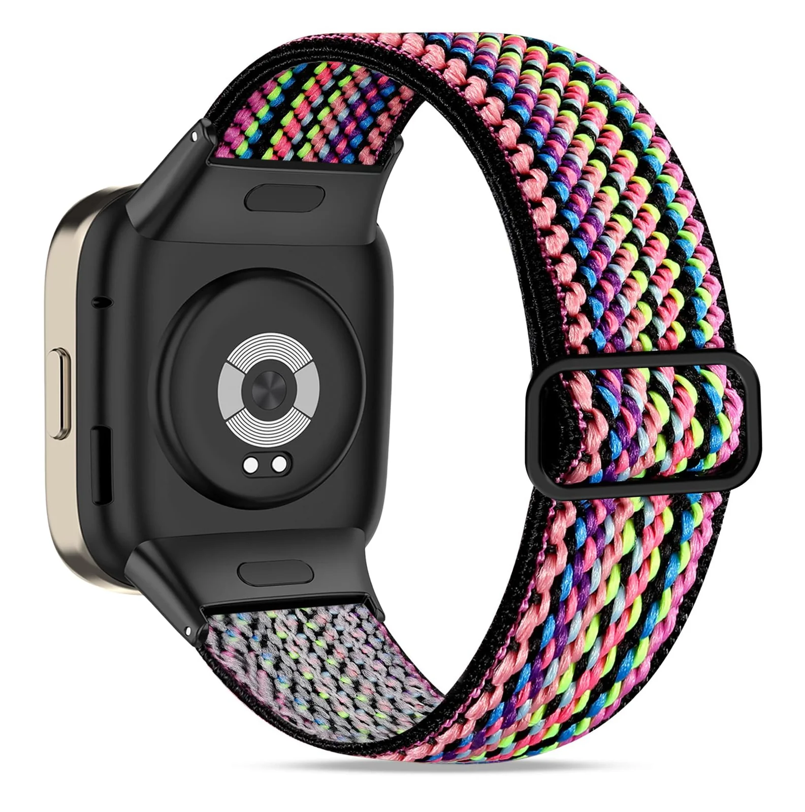 DL3 Mobilak Elastic Straps Compatible with Xiaomi Redmi Watch 3 (Not for Redmi Watch 3 Lite/Active) Men Women, Adjustable Stretchy Bracelets Sport Nylon Replacement Bracelet - Black