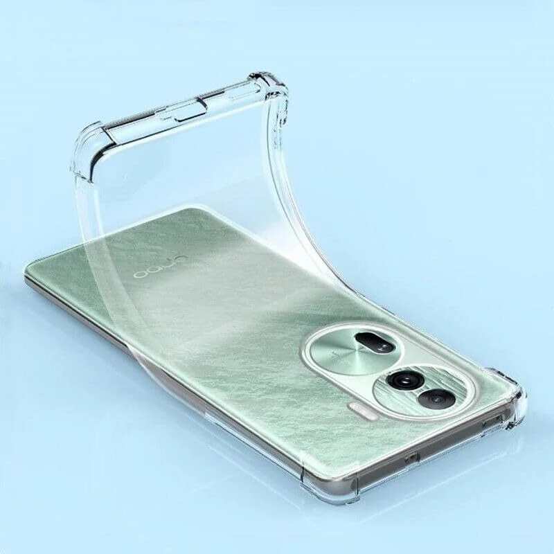DL3 Mobilak Clear TPU Case for OPPO Reno 11 Pro 5G, Camera protection, Shock-absorbing protection, Non-slip grip - Clear