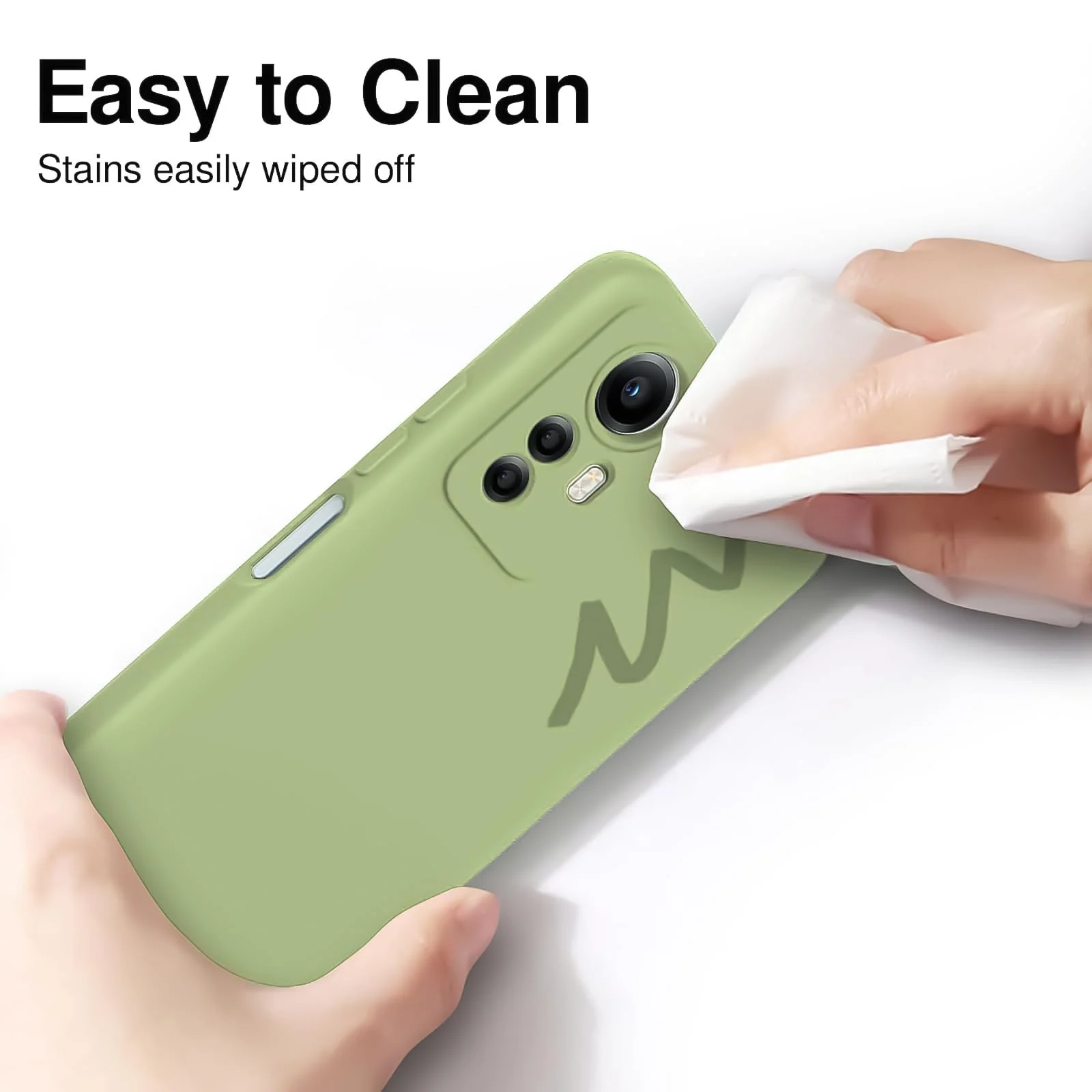 DL3 Mobilak Xiaomi Redmi Note 12S Case, Soft Flexible Liquid Silicone Gel Rubber Bumper Cover, Full Body Shockproof Protective Phone Case - Mint Green