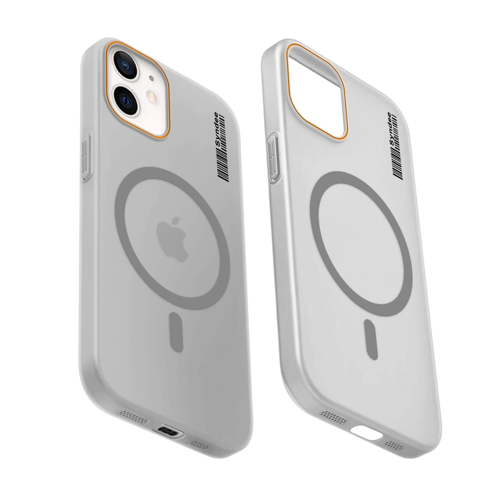 DL3 Mobilak Translucent Matte Case for iPhone 11, Compatible with MagSafe accessories, Shock-absorbing protection, Integrated ring holder - Gray