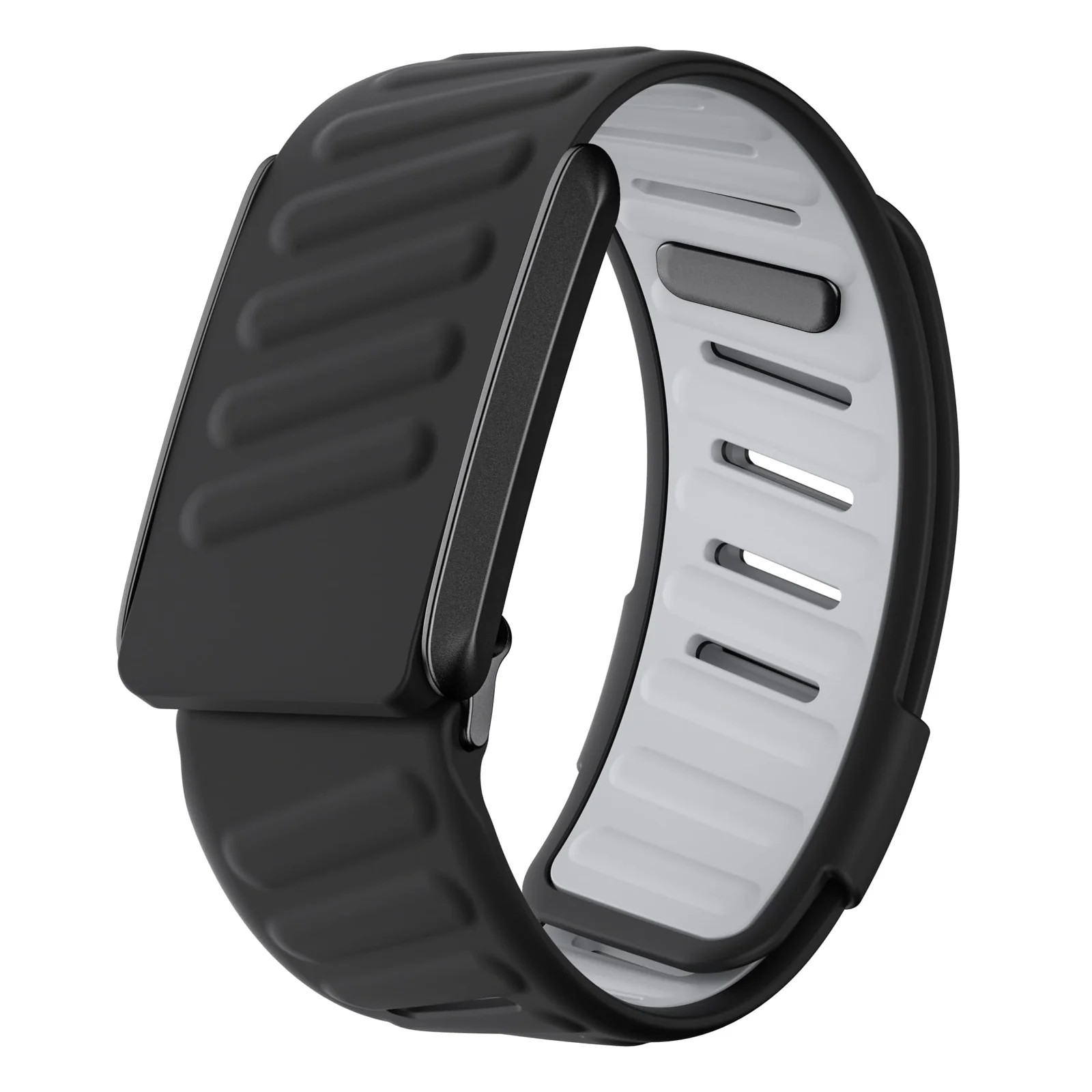 MOBIGON Breathable Silicone Sport Strap for WHOOP 4.0, Black / Gray