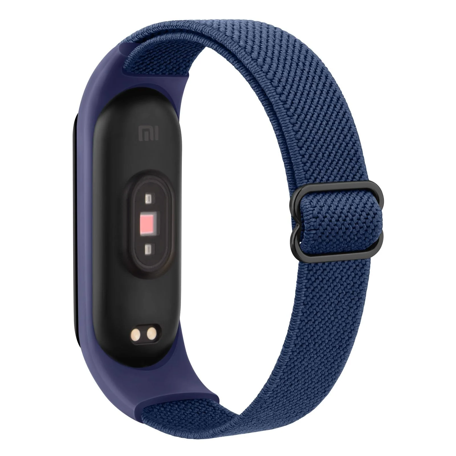 DL3 Mobilak Nylon Loop Stretchy Strap for Xiaomi Mi Band 7/Mi Band 6/Mi Band 5/Mi Band 4/Mi Band 3, Adjustable Elastic Sport Band for Mi Band 7 6 5 4 3, Strap Smart Watch Accessories - Blue