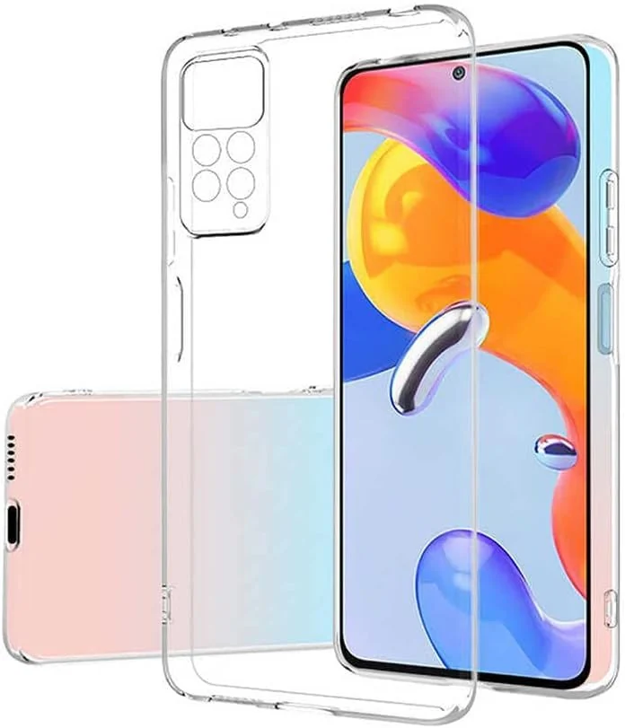 DL3 Mobilak Case Compatible with Xiaomi Redmi Note 11 Pro Plus 5G Case Crystal Soft TPU Gel Case Flexible Silicone Anti-Scratch Camera Protection TPU Cover - Clear