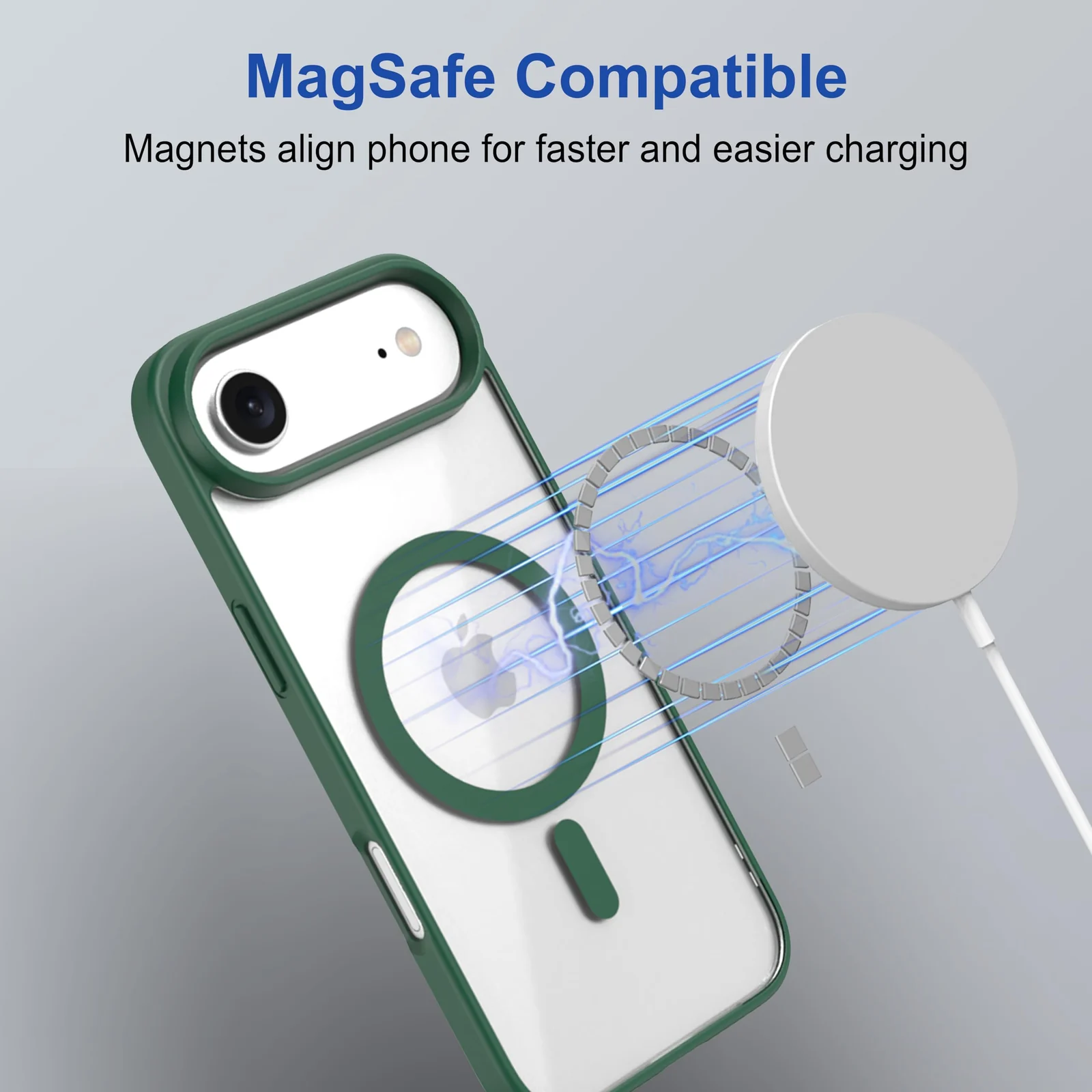 DL3 Mobilak Translucent Matte Case for iPhone 17 Pro Max 6.9-Inch Compatible with, Compatible with MagSafe accessories, Shock-absorbing protection, Scratch-resistant surface - Green