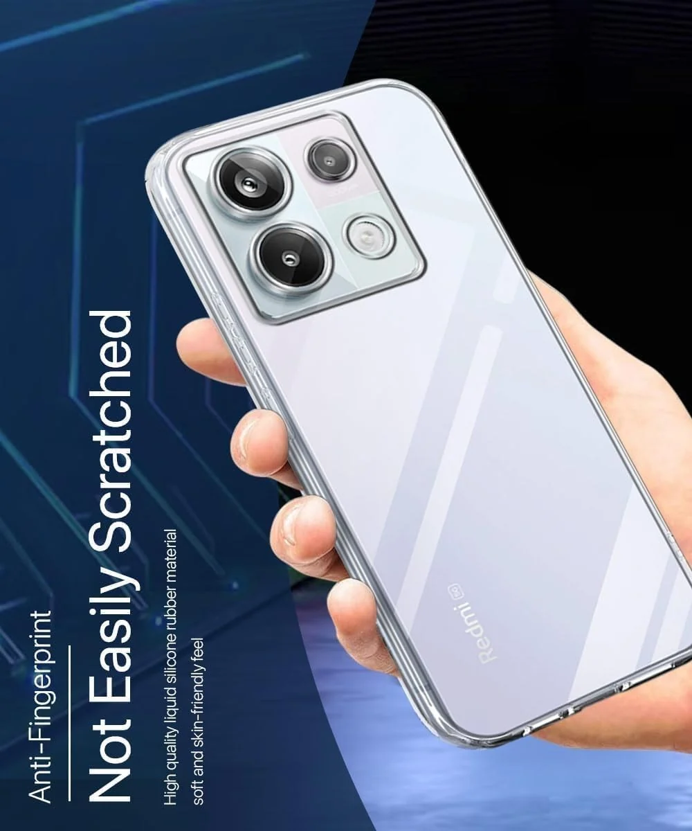 DL3 Mobilak Case Compatible with Xiaomi Redmi Note 13 Pro 4G (Not 5G) Case Crystal Soft TPU Gel Case Flexible Silicone Anti-Scratch Camera Protection TPU Cover - Clear
