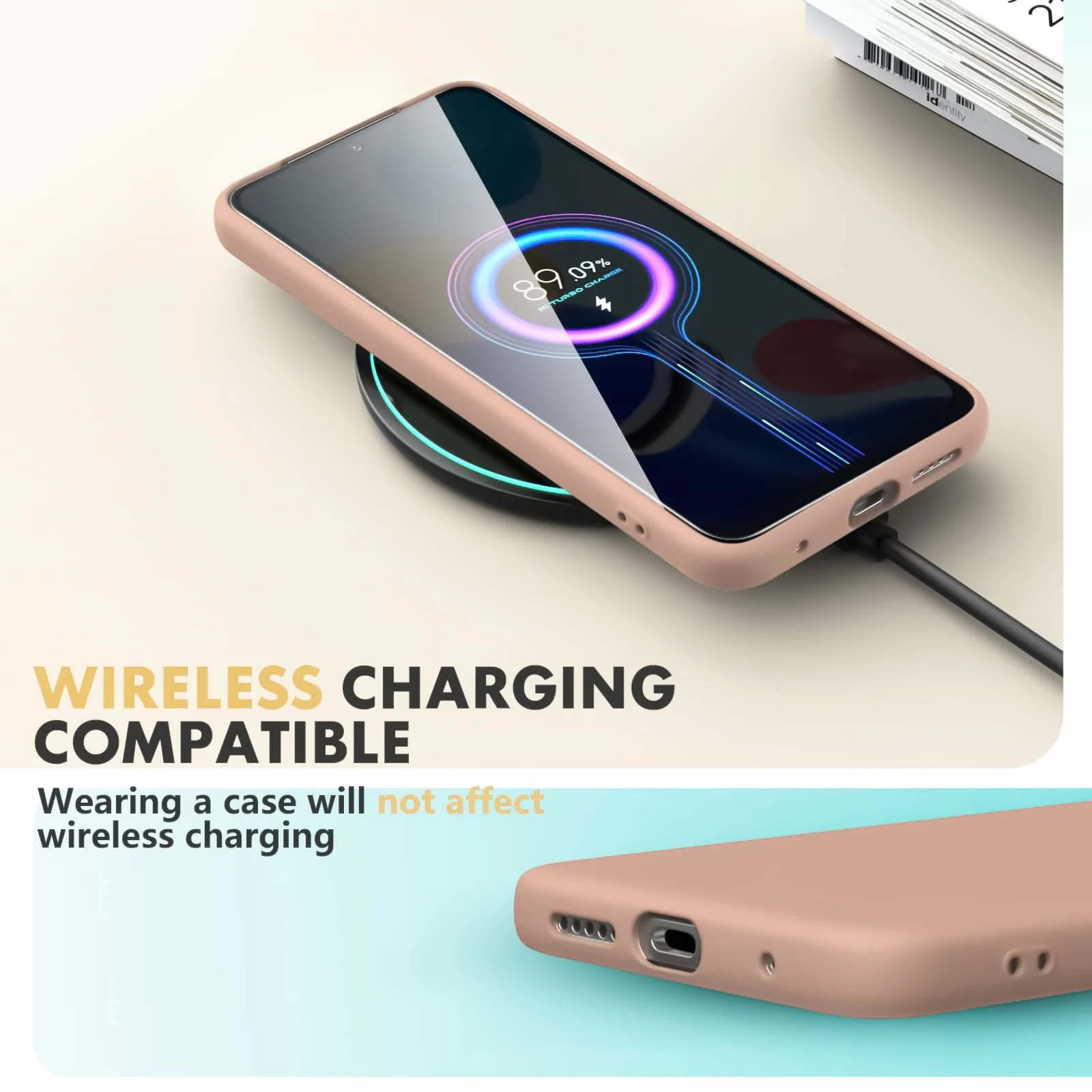 DL3 Mobilak Liquid Silicone Protective Case with Soft Microfiber Lining with Full Camera Protection for Xiaomi Redmi Note 12 Pro 4G / Redmi Note 11 Pro 4G&5G - Light Orange
