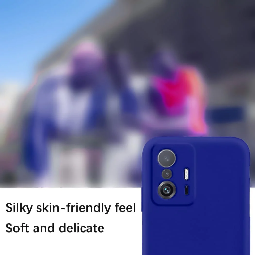 DL3 Mobilak Soft Silicone Protective Case for Xiaomi 11T / Xiaomi 11 T Pro with Microfiber Lining and Shockproof Design - Pepsi