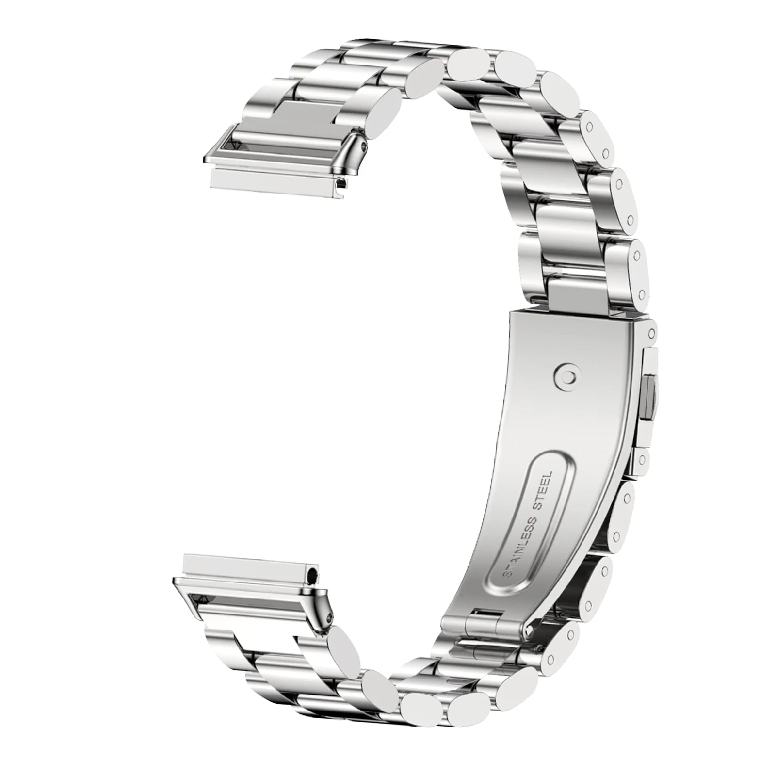 DL3 Mobilak Strap for Huawei Band 7/ Honor Band 7 Stainless Steel Replacement Metal Straps Bracelet Compatible with Huawei Watch Band 7 Standard and Huawei Band 7 NFC Edition Bracelets - Silver