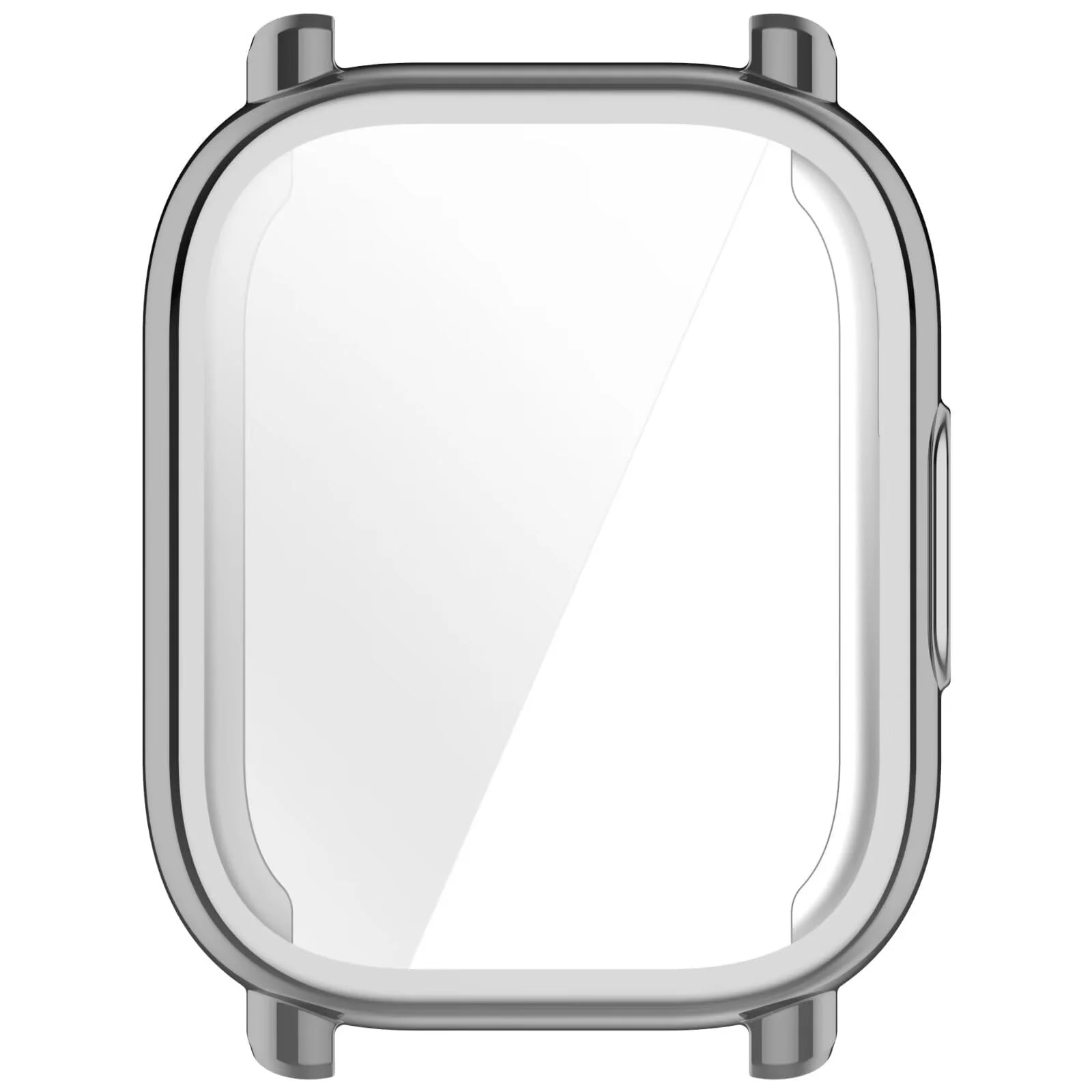 DL3 Mobilak Case for Xiaomi Redmi Watch 5 Active, Case with Screen Protector, HD Protection Cover, Soft Silicone Screen Protector Cover for Xiaomi Redmi Watch 5 Active - Silver
