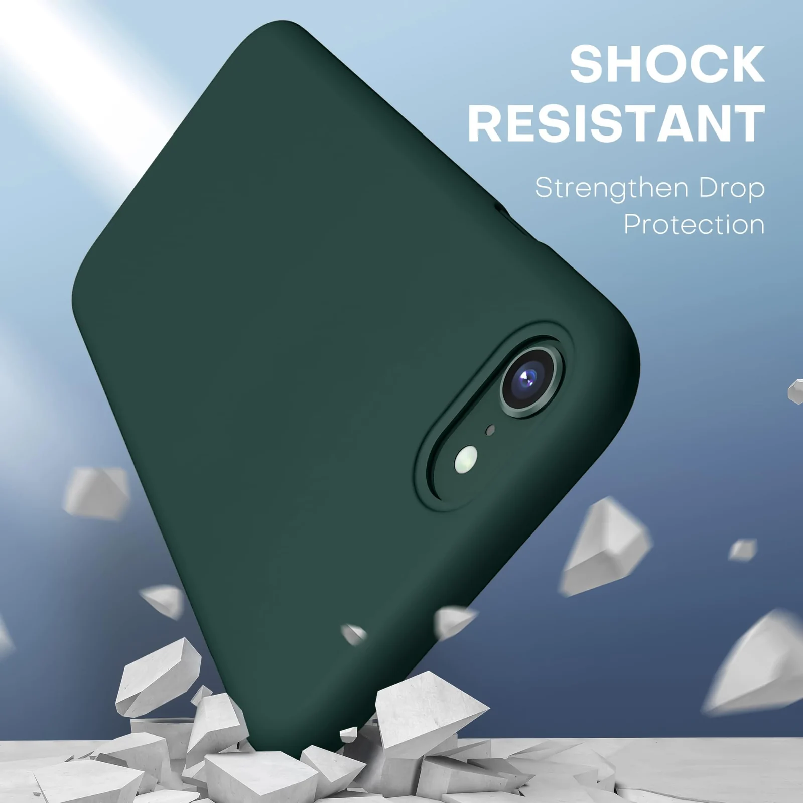 DL3 Mobilak Liquid Silicone Case for iPhone 7 / 8, Shock-absorbing protection, Scratch-resistant surface, Slim, lightweight profile - Green