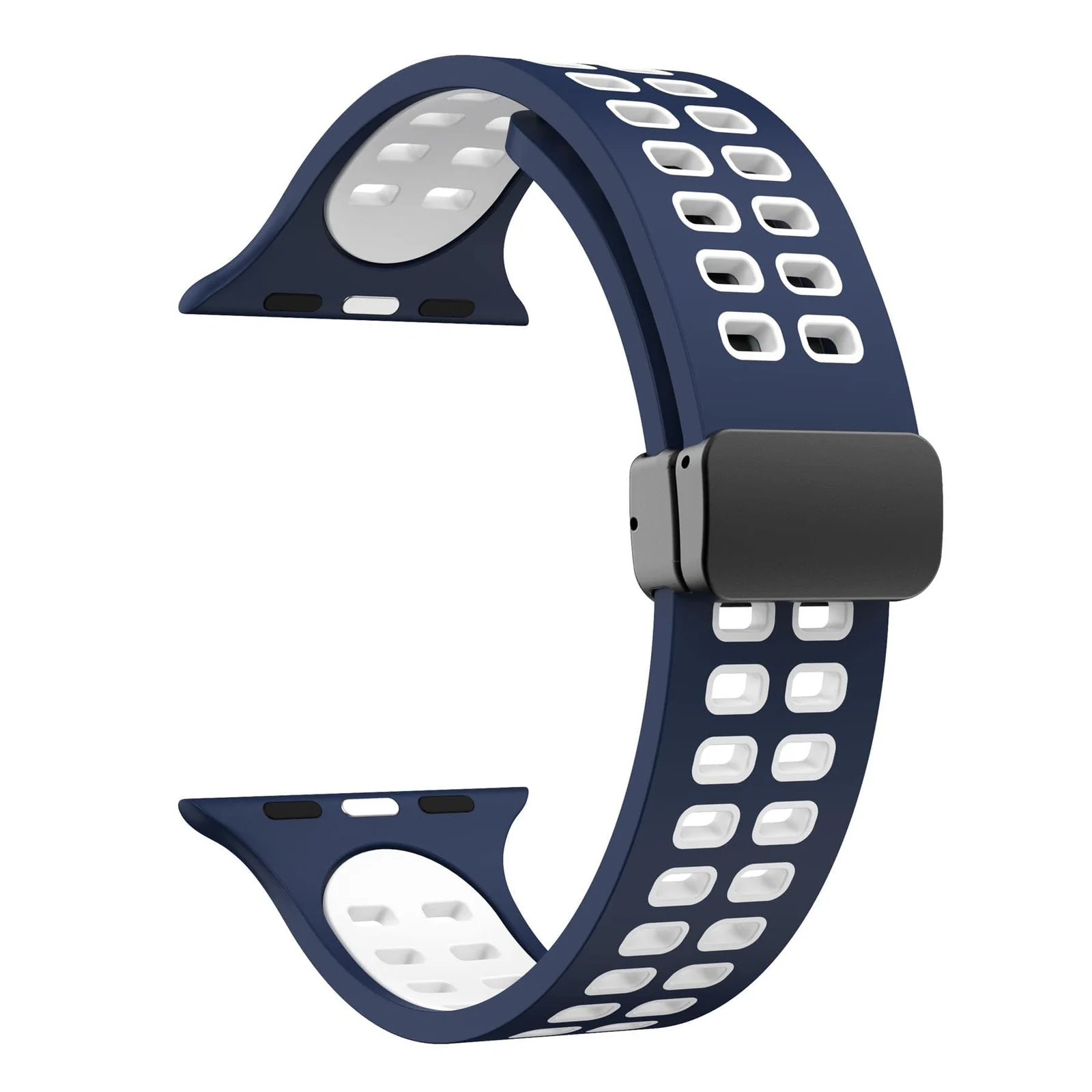 DL3 Mobilak Compatible with Apple Watch Ultra Band 49mm 45mm 44mm 42mm 41mm 40mm 38mm, Silicone Strap with Magnetic for iWatch Ultra SE Series 9 8 7 6 5 4 3 2 1 (38mm/40mm/41mm) - Blue White