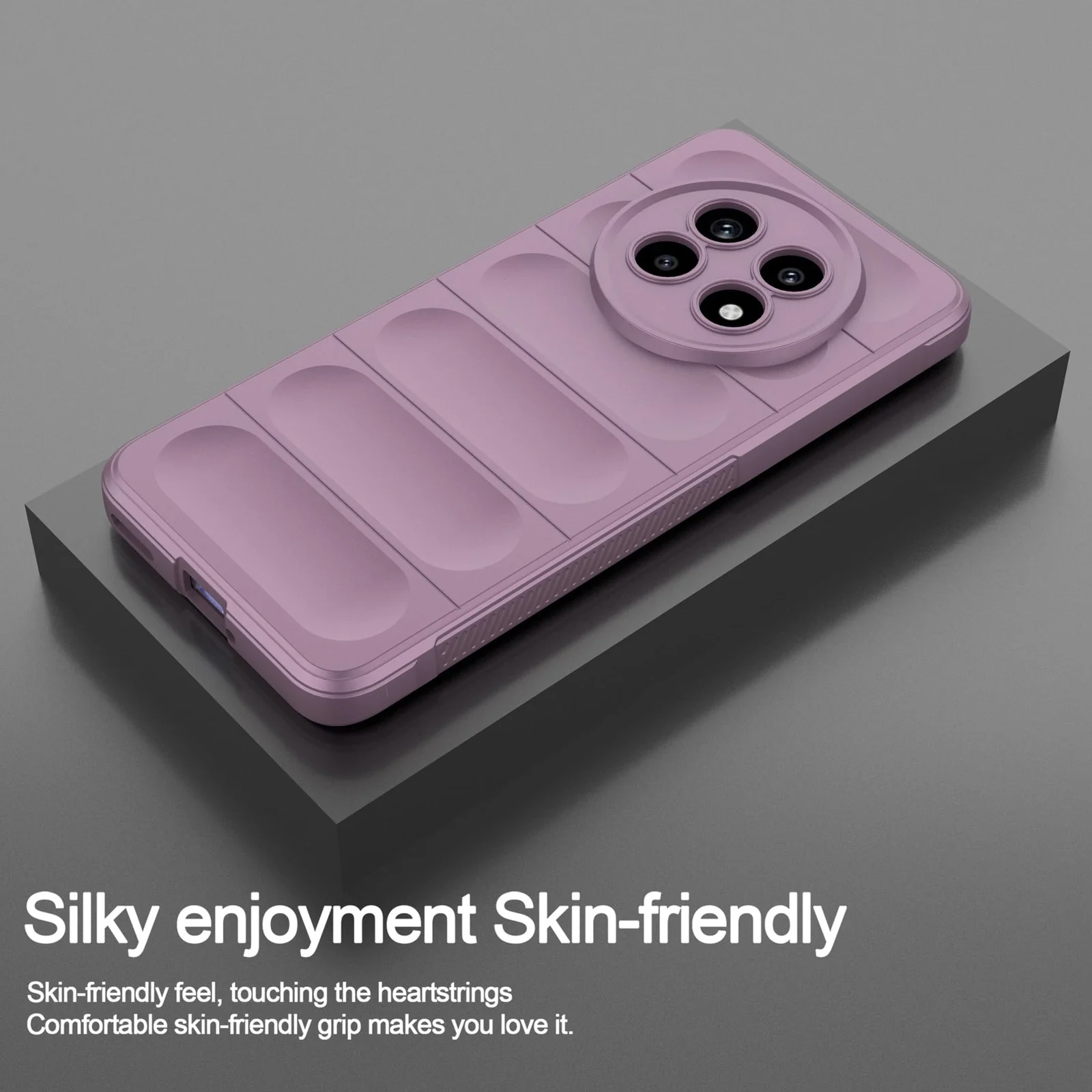 DL3 Mobilak Flexible Silicone and TPU Protective Case with Camera Protection for realme 13 Pro / realme 13 Pro Plus 5G - Purple