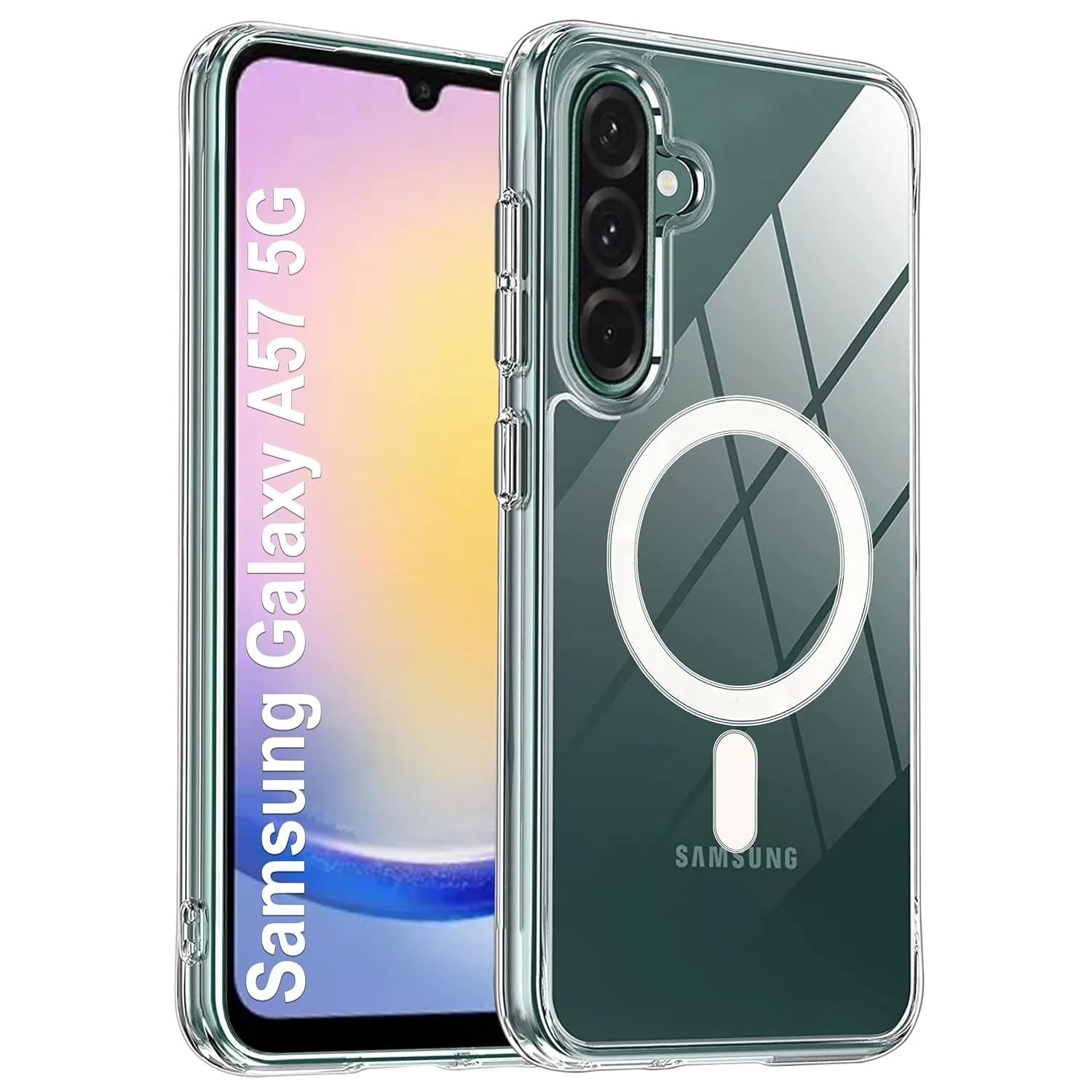 DL3 Mobilak for Samsung Galaxy A57 5G Case [Compatible with MagSafe] [Strong Magnet] Magnetic Slim Thin Bumper Phone Cover, Lightweight, and Durable for Enhanced Protection and Style - Clear