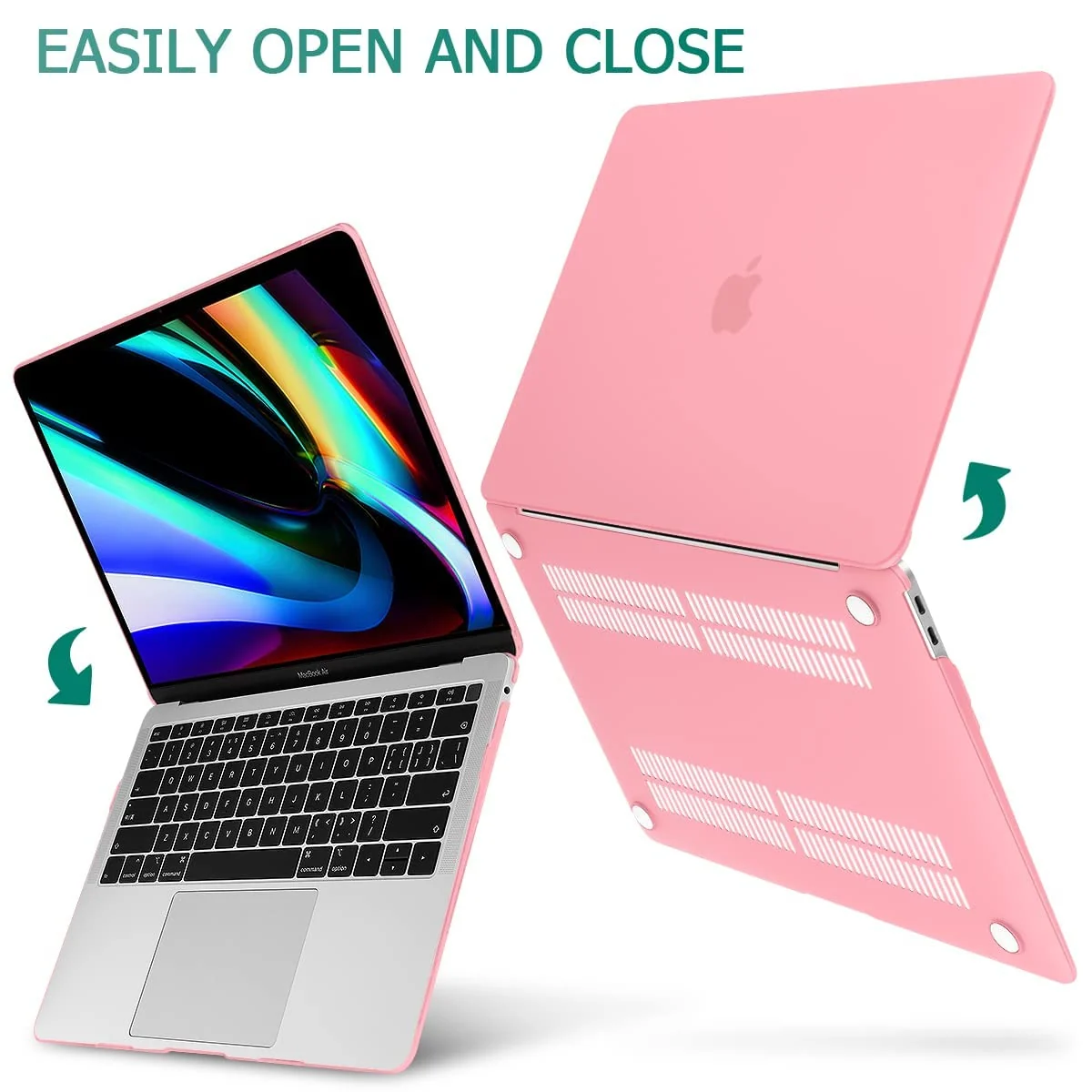 DL3 Mobilak Compatible with MacBook Pro 16 inch Case 2023 2022 2021 Release M3 A2991 M2 A2780 M1 A2485 Pro Max Liquid Retina XDR Display Touch ID, Protective Plastic Hard Shell Cover Case - Pink
