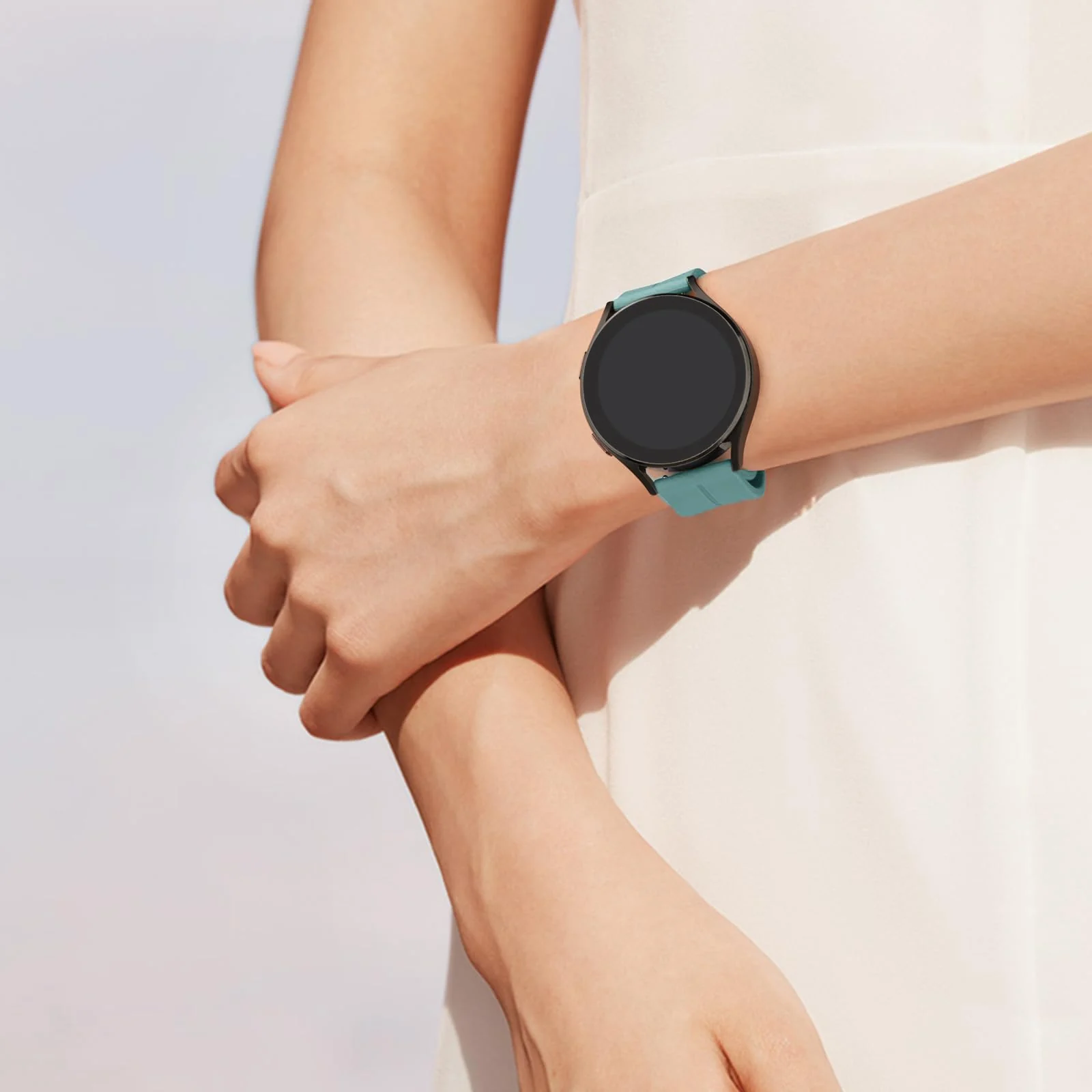 DL3 Mobilak 22MM Silicone Band Magnetic Clasp Strap For Xiaomi Redmi Watch 5 Active/5 Lite/Samsung Galaxy Watch 46mm/Watch 3 45mm/Gear S3/Huawei watch (GT6 GT5 GT4 GT3 46MM)/GT6 Pro/Amazfit GTR4 (A-Pine) - A-Pine Green