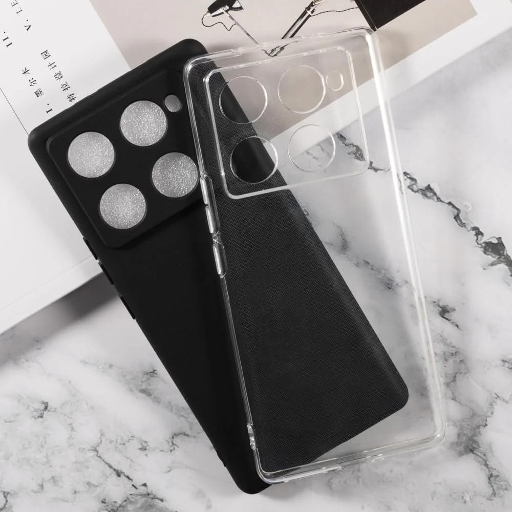 DL3 Mobilak Case Compatible with Infinix Note 40 Pro 4G/5G / Note 40 Pro Plus 5G, Case Crystal Soft TPU Gel Case Flexible Silicone Anti-Scratch Camera Protection TPU Cover - Clear