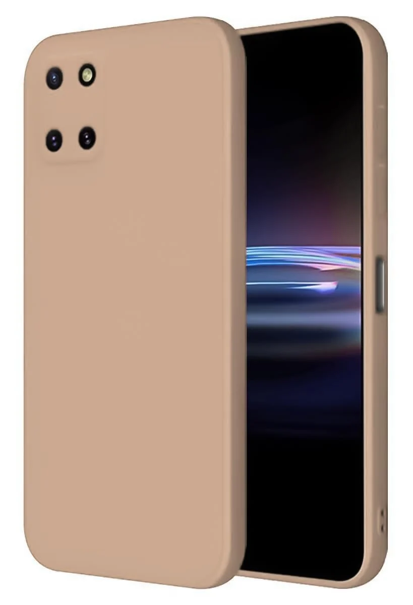 DL3 Mobilak Case Compatible with Samsung Galaxy Note 10 Lite, Soft Flexible Liquid Silicone Gel Rubber Bumper Cover, Shockproof Protective Case - Light Orange