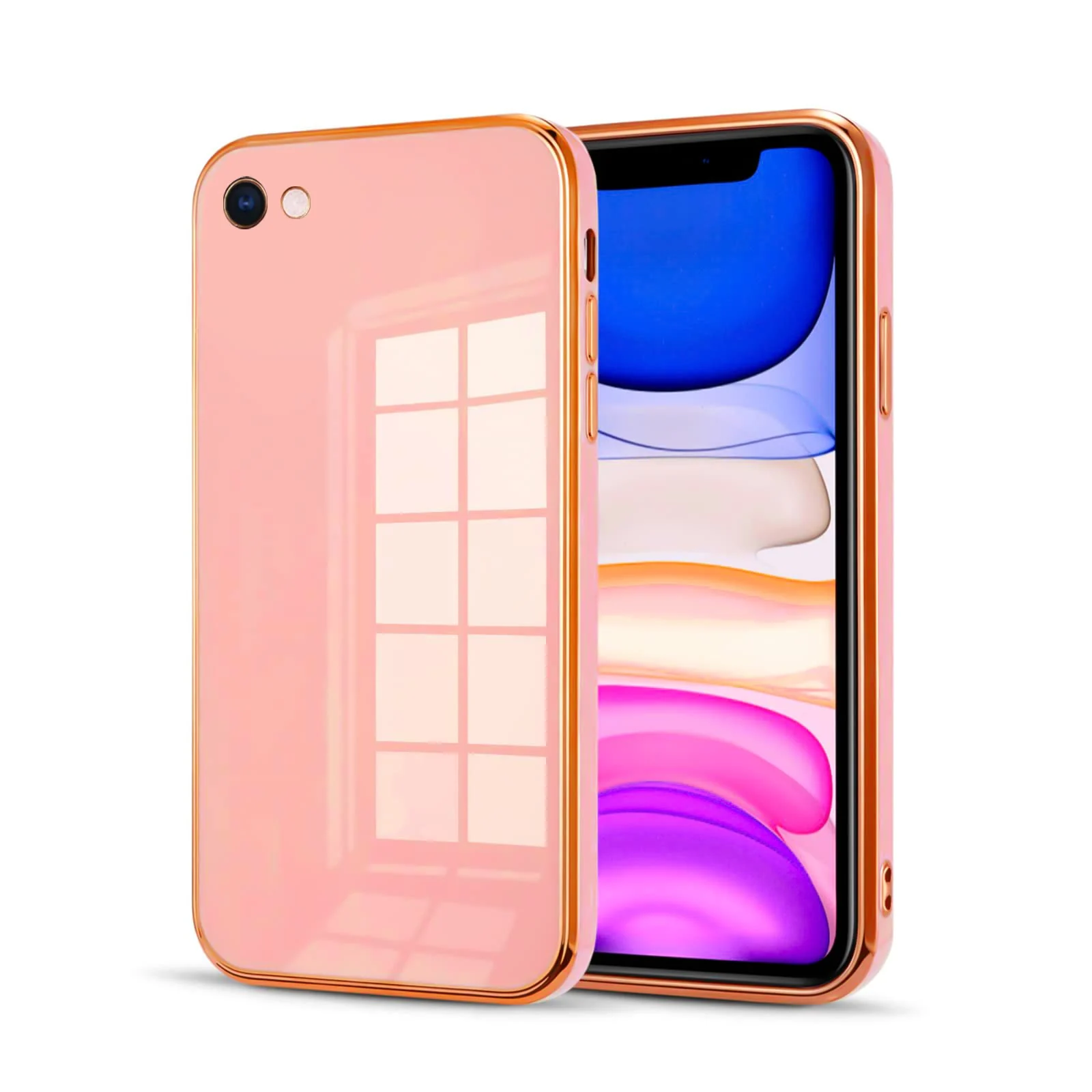 vivo Y53 Case / Luxury Electroplated Edge — DL3 Mobilak Plated-Edge Protective Case for vivo Y53, Camera protection, Shock-absorbing protection