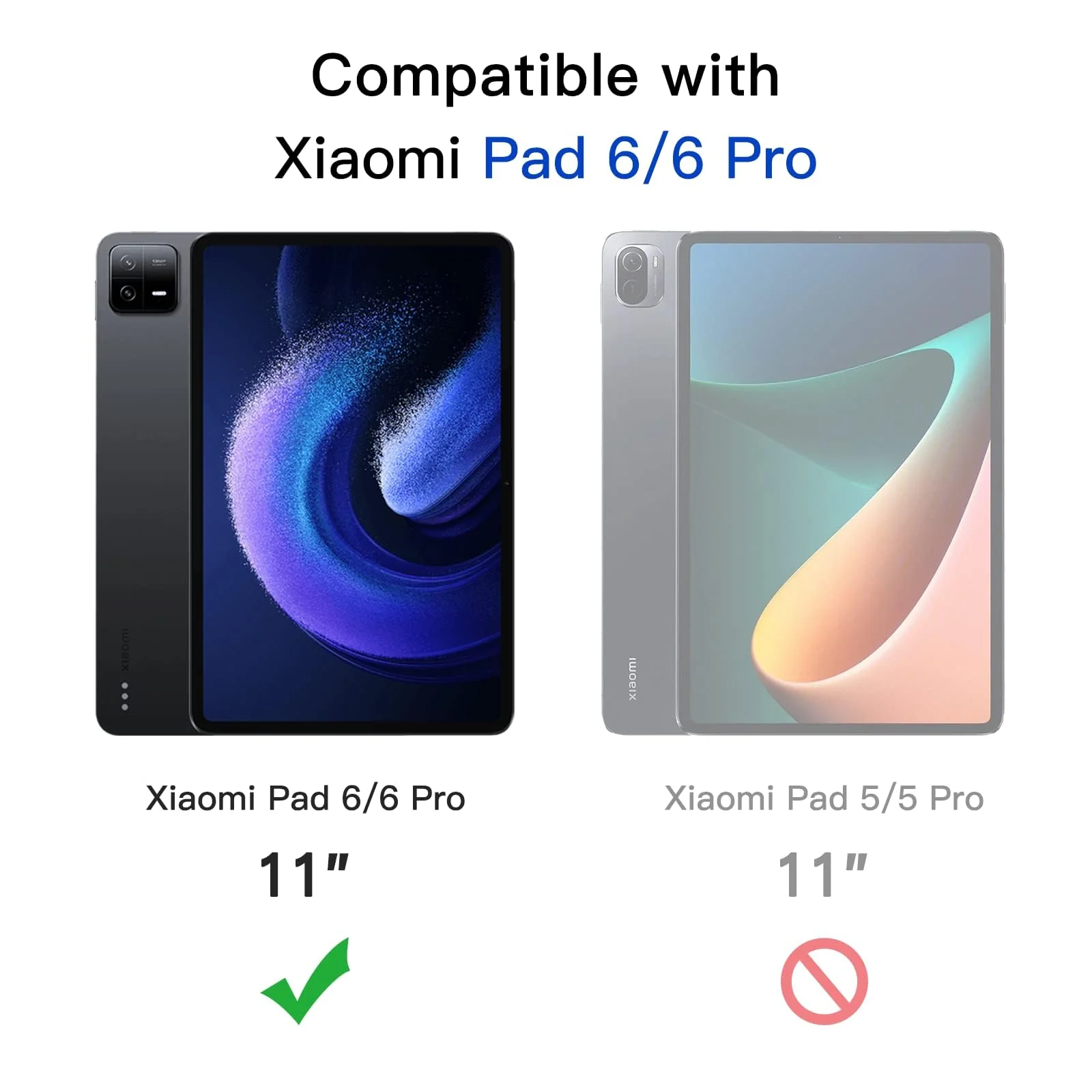 DL3 Mobilak Screen Protector For Xiaomi Pad 6/Xiaomi Pad 6 Pro Tempered Glass Film [HD Crystal ] [Easy Installation] [Scratch Resistant] [9H Hardness] - Clear