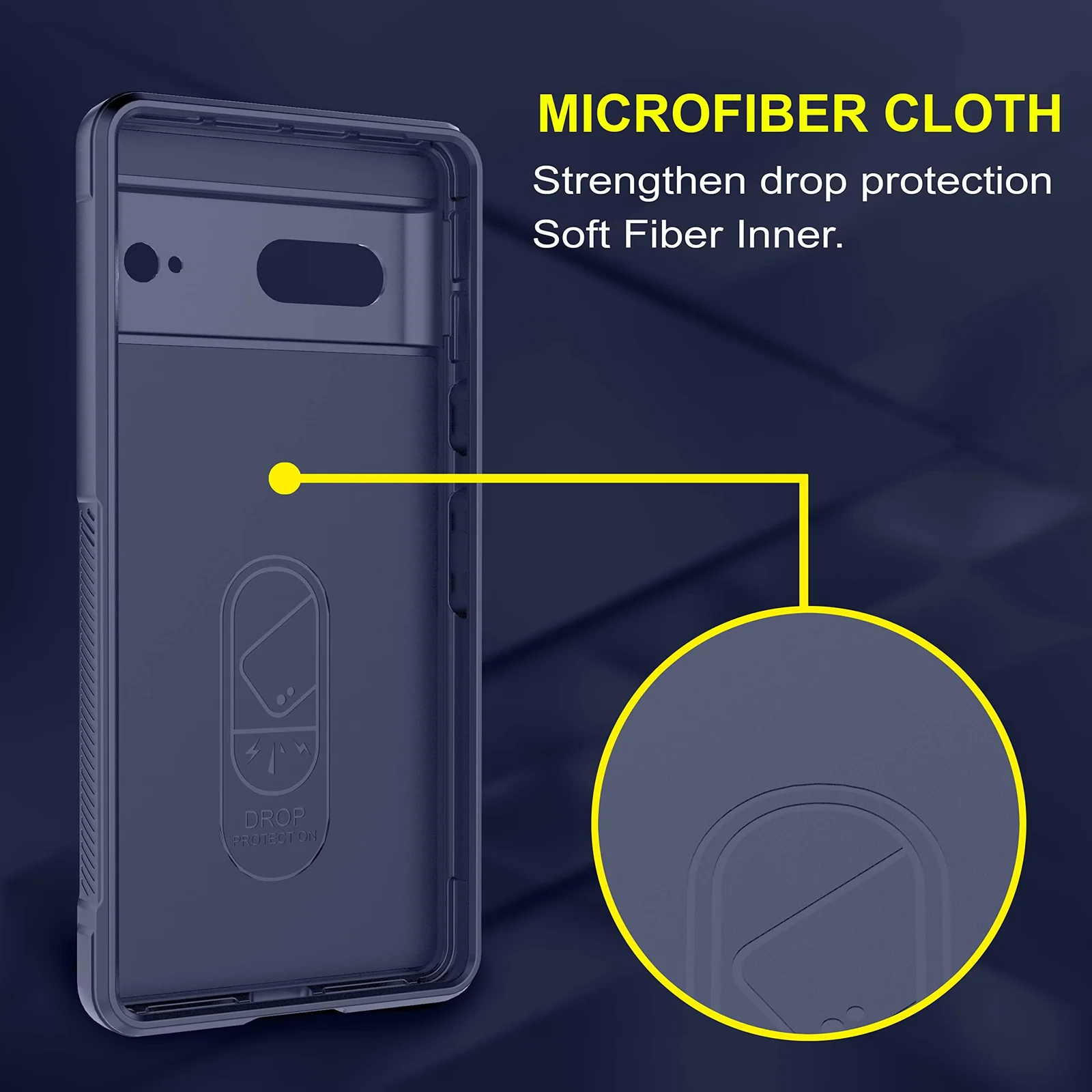 DL3 Mobilak Flexible Silicone and TPU Protective Case with Camera Protection for Google Pixel 7 - Blue