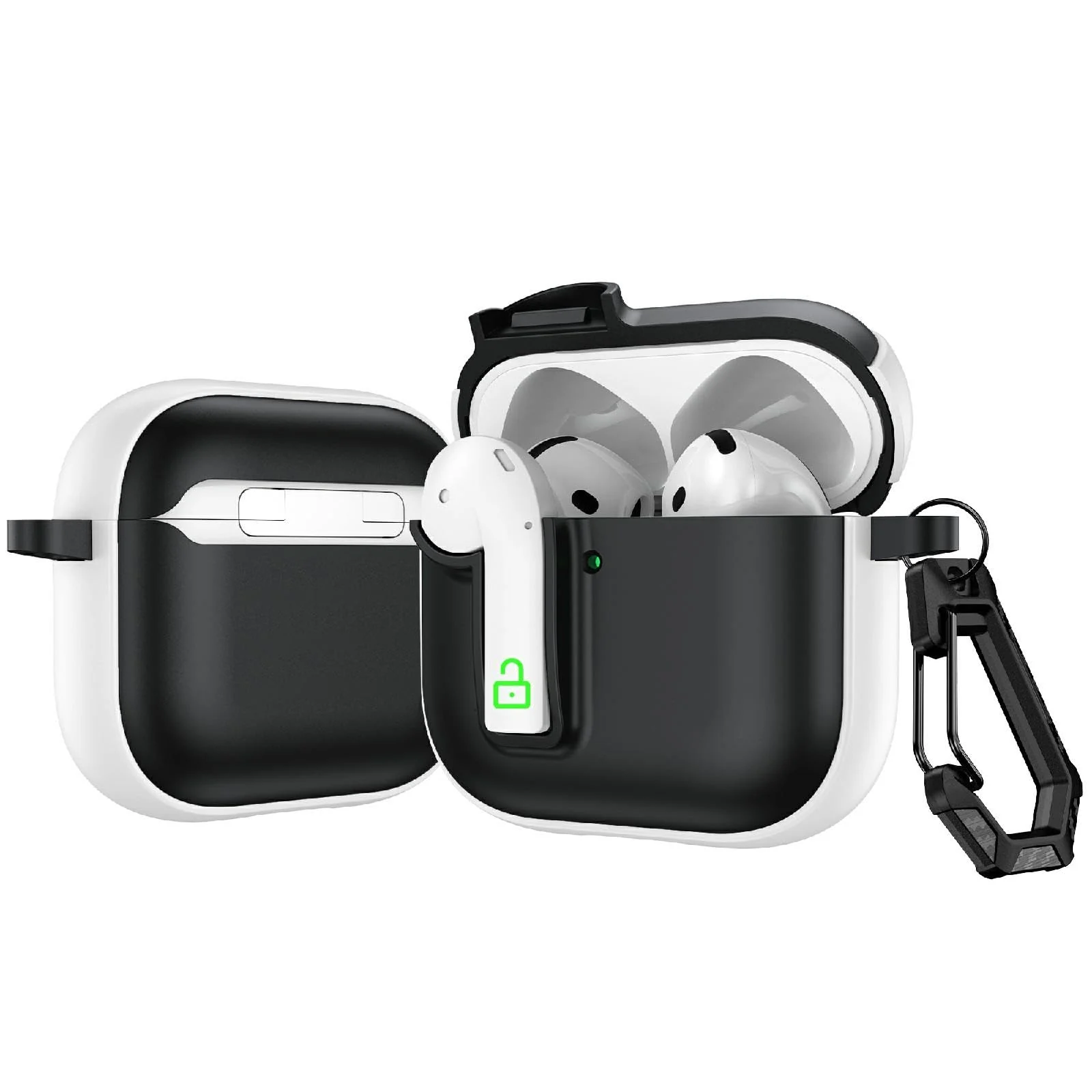 DL3 Mobilak for AirPods 4 Case with Lock, Funny Cute AirPods 4th Generation Case Cover, Shockproof Protective Cover for AirPod Gen 4 2024 with Keychain