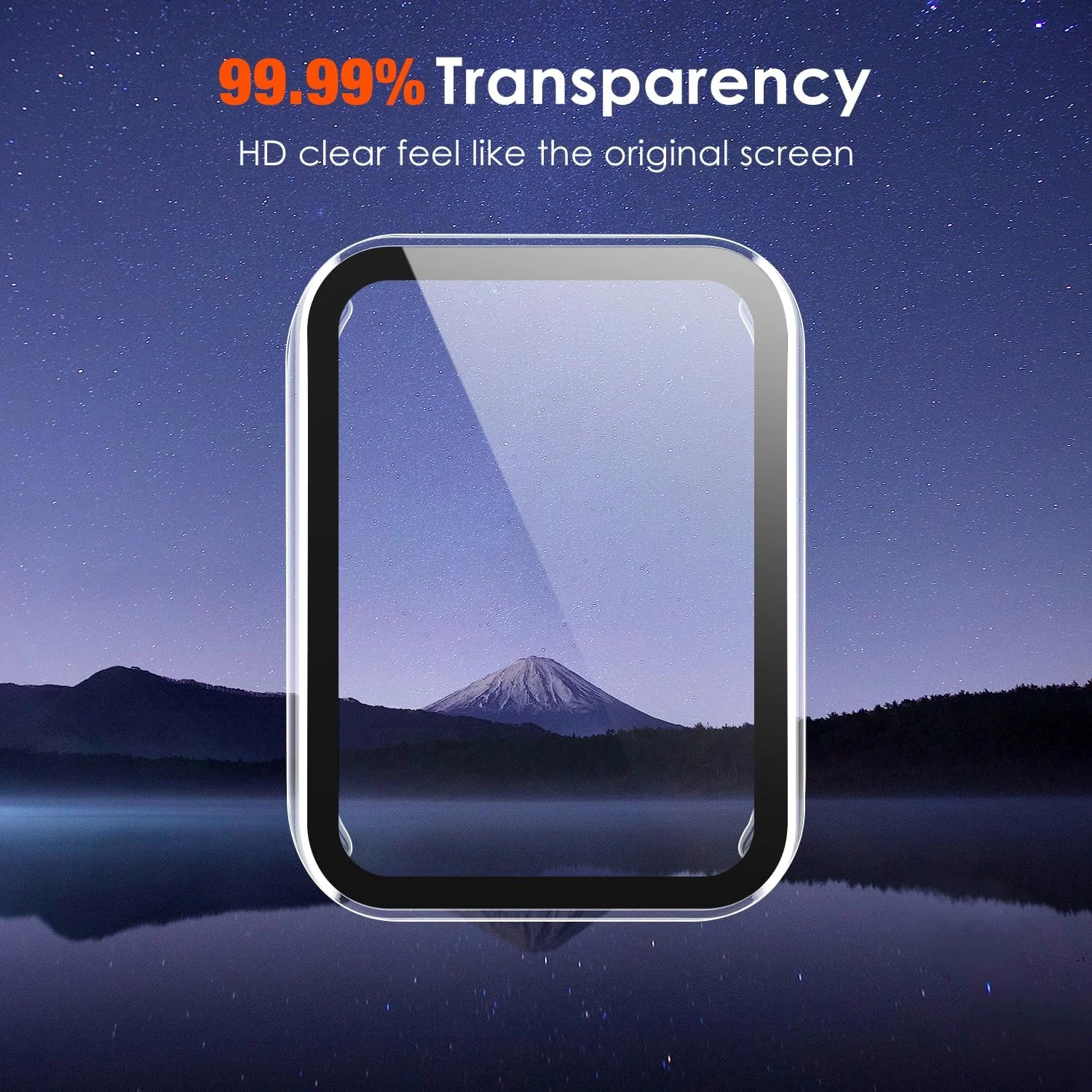 DL3 Mobilak Case with Screen Protector for Xiaomi Smart Band 9 Pro, Bumper Full Coverage Hard PC Overall Protective Cover, Built-in Tempered Glass Film High Sensitivity - Clear