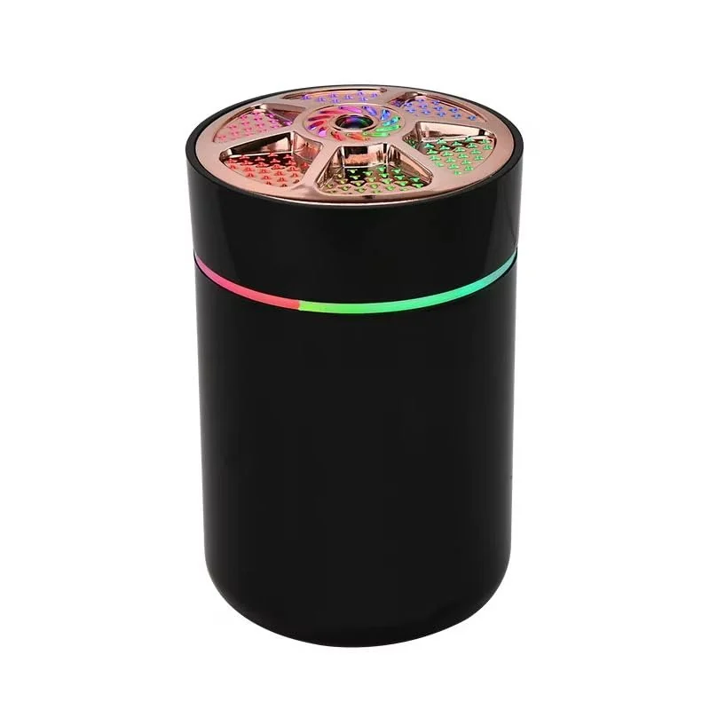 MOBIGON 220 ml USB Humidifier with Night Light, Black