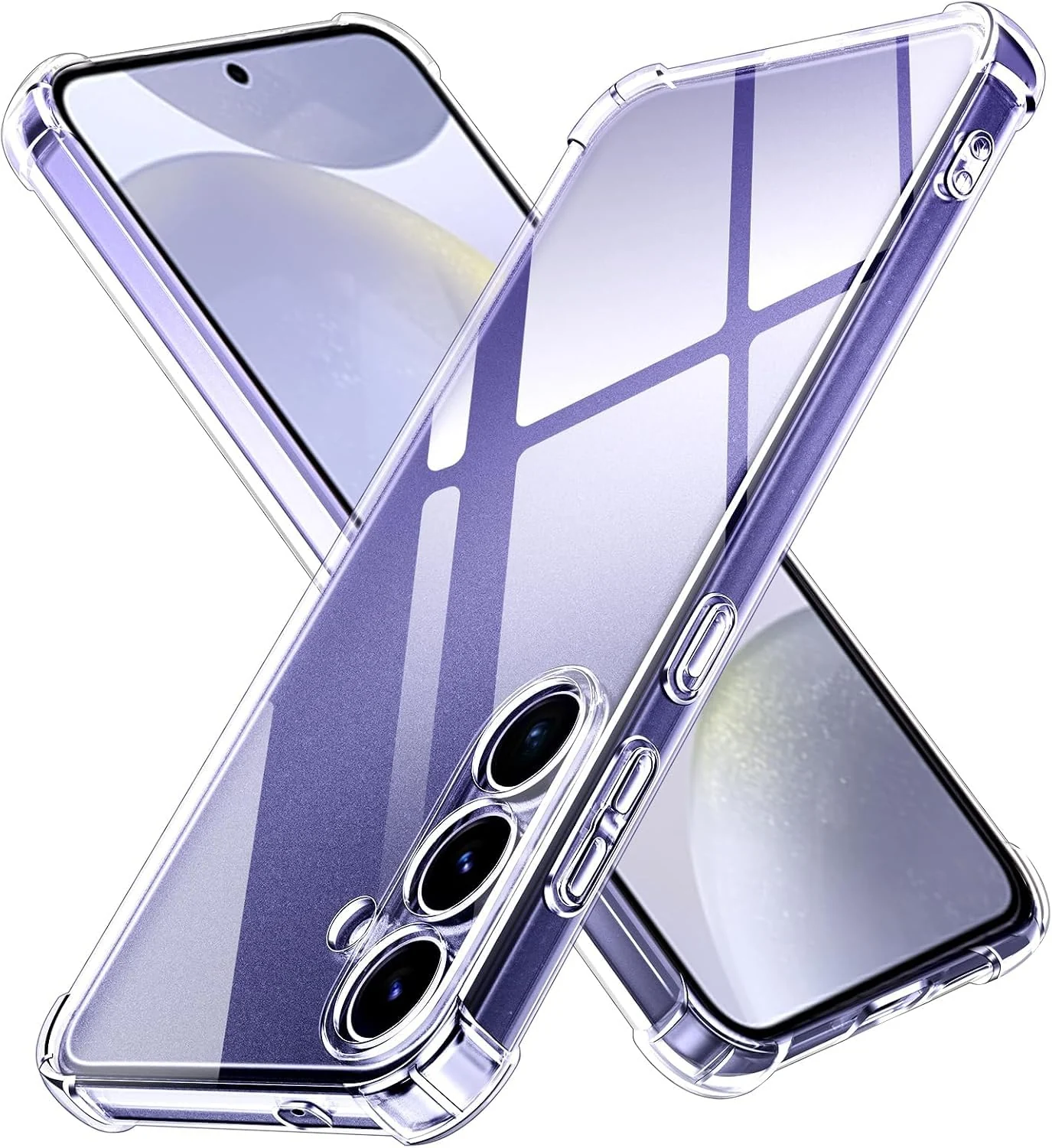 DL3 MOBILAK Anti-Shock Transparent TPU Phone Case for Samsung Galaxy S24 5G, Clear
