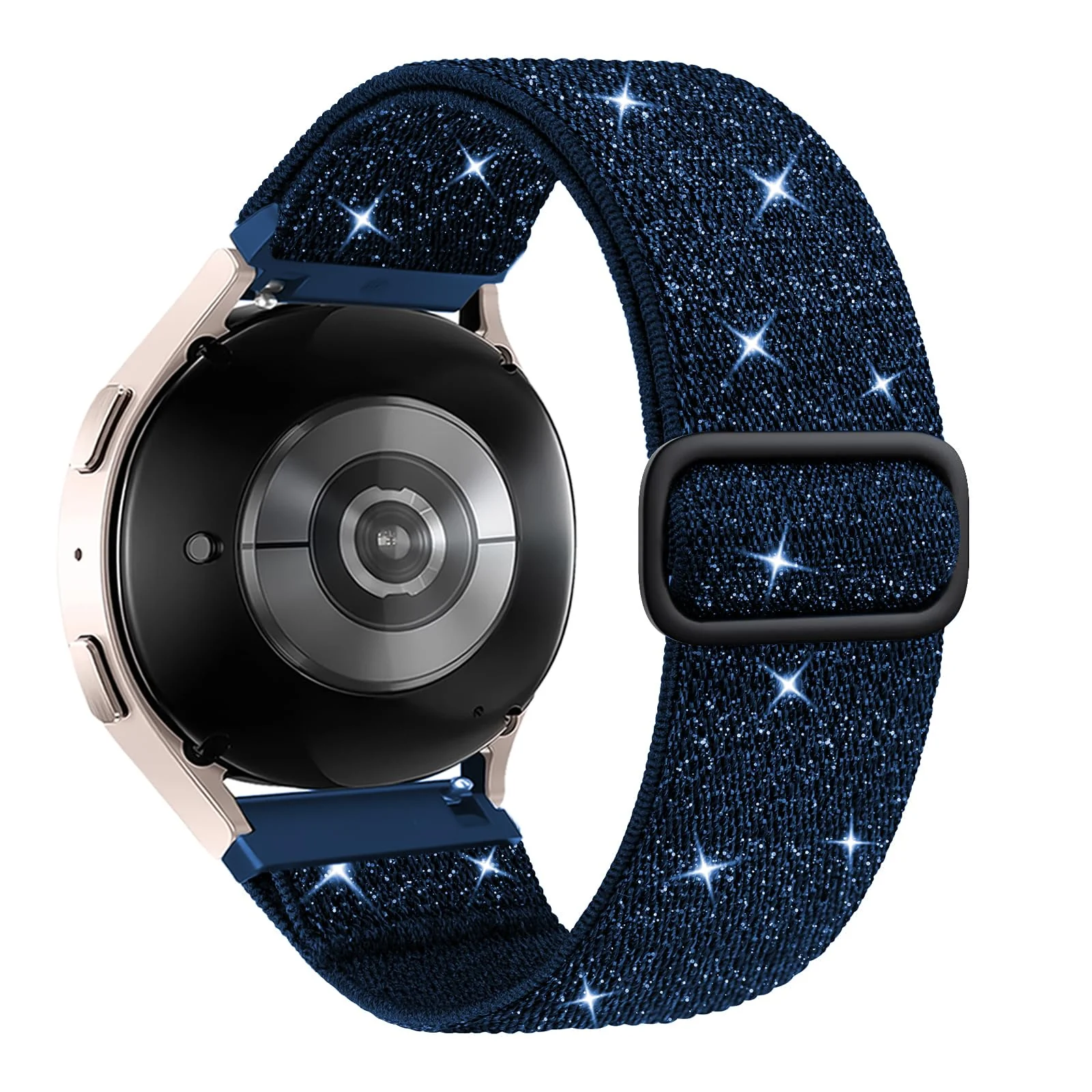 DL3 Mobilak Strap Nylon Loop 22MM Band For Xiaomi Redmi Watch 5 Active/5 Lite/Samsung Galaxy Watch 3 45mm/Watch 46mm/Gear S3/For Huawei watch GT5 GT4 GT3 GT2 GT 46MM/GT2E/GT2 Pro/GT 3 Pro/GT5 Pro - Shiny Blue