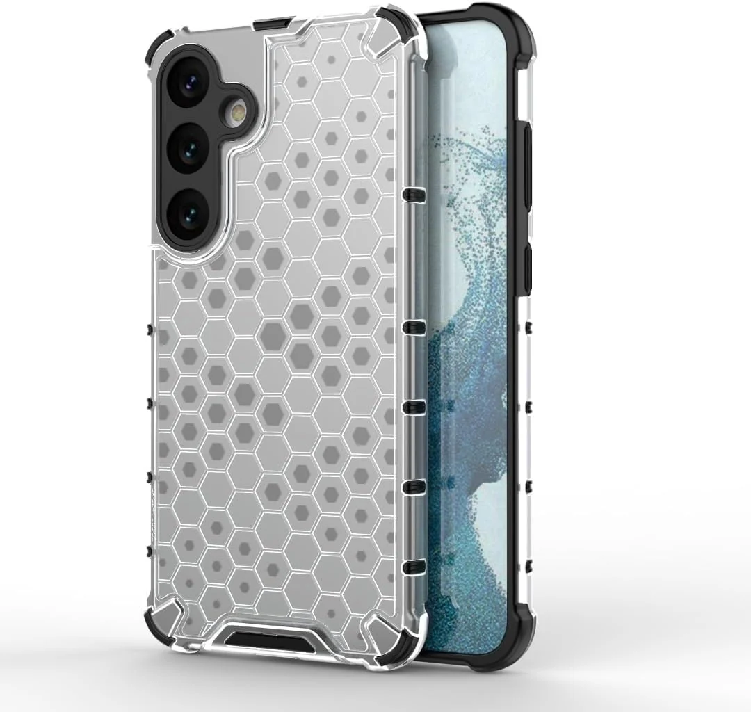 DL3 Mobilak Honeycomb Protective Case for Samsung Galaxy A15, Shock-absorbing protection, Transparent design, Slim, lightweight profile - Clear