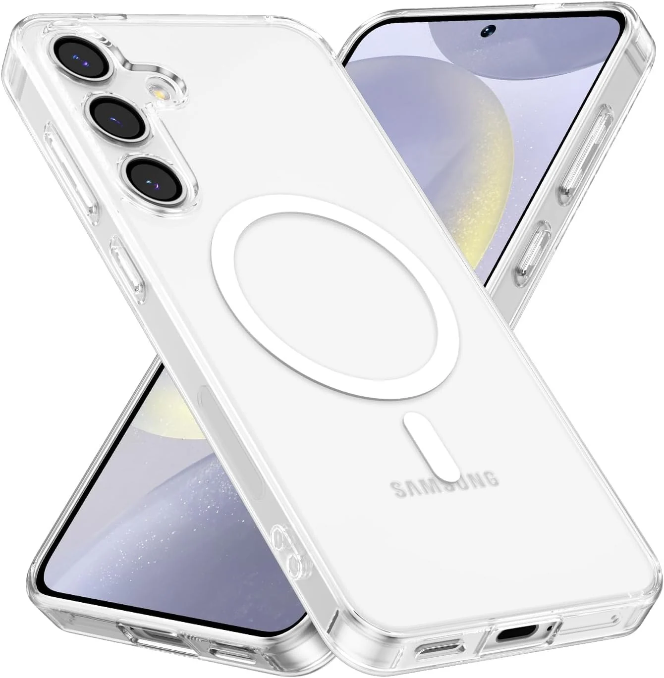 DL3 MOBILAK for Samsung Galaxy A15 5G/4G Case Clear [Compatible with MagSafe] Slim Magnetic Clear Bumper Case