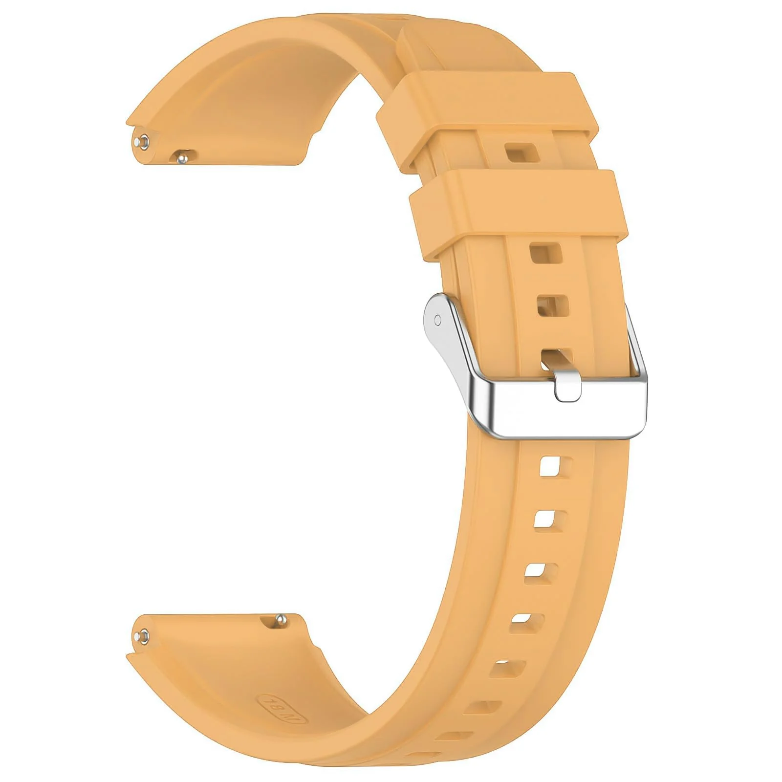 DL3 Mobilak Strap Compatible with Huawei Watch GT5 Pro 42mm / GT5 41mm / GT4 41mm / Garmin Venu 3S / Forerunner 265S / Fossil Women's Gen 6, 18mm Soft Silicone Replacement Bands - Yellow