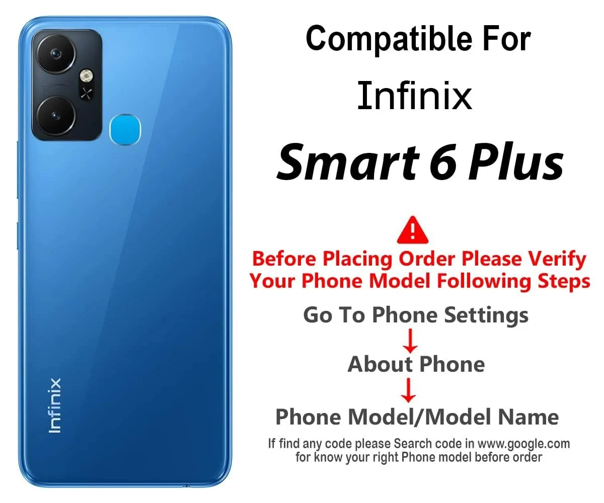 DL3 Mobilak Case Compatible with Infinix Smart 6 Plus X6823C Case Crystal Soft TPU Gel Case Flexible Silicone Anti-Scratch Camera Protection TPU Cover - Clear