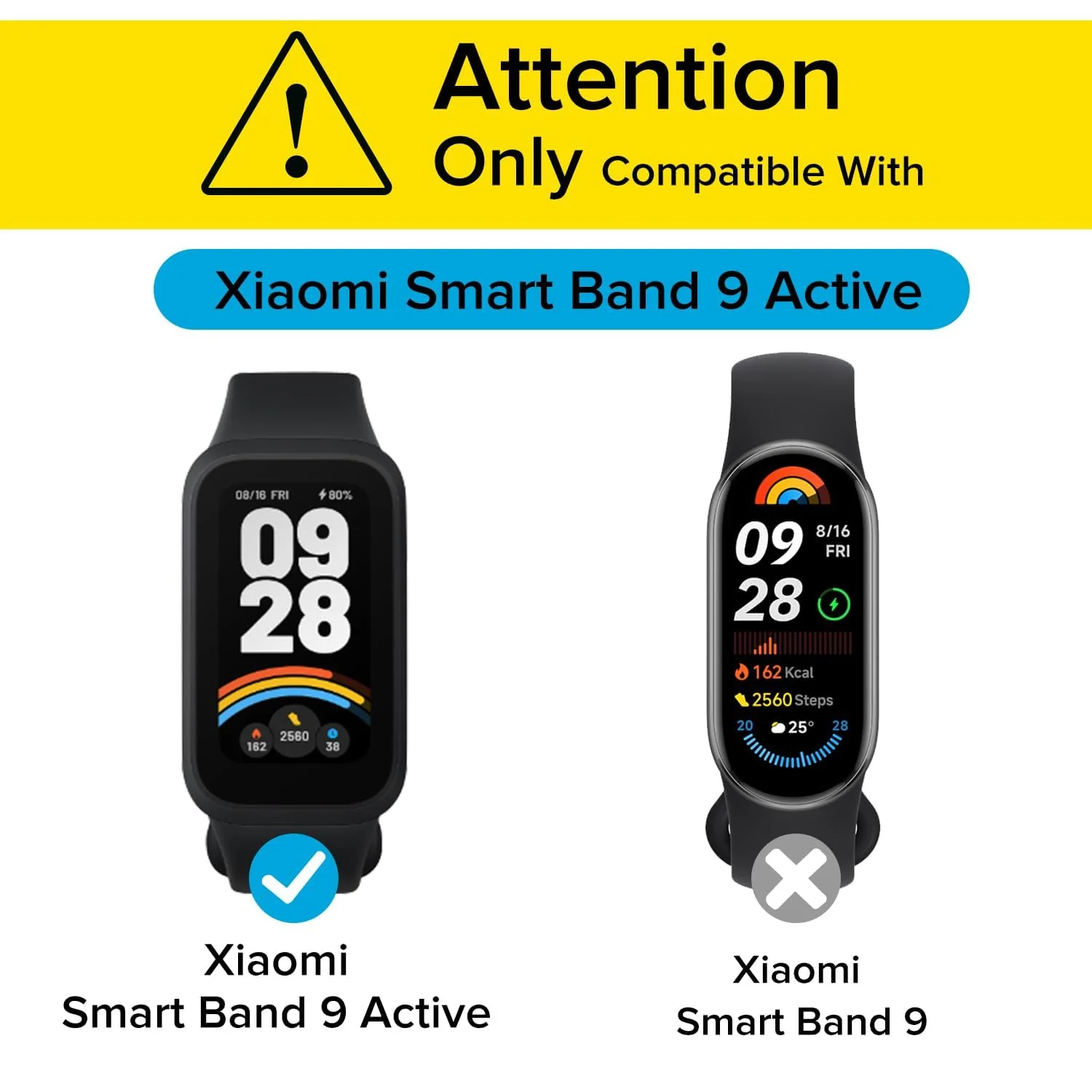 DL3 MOBILAK Full-Coverage Watch Case with Tempered Glass for Xiaomi Smart Band 9 Active, Clear