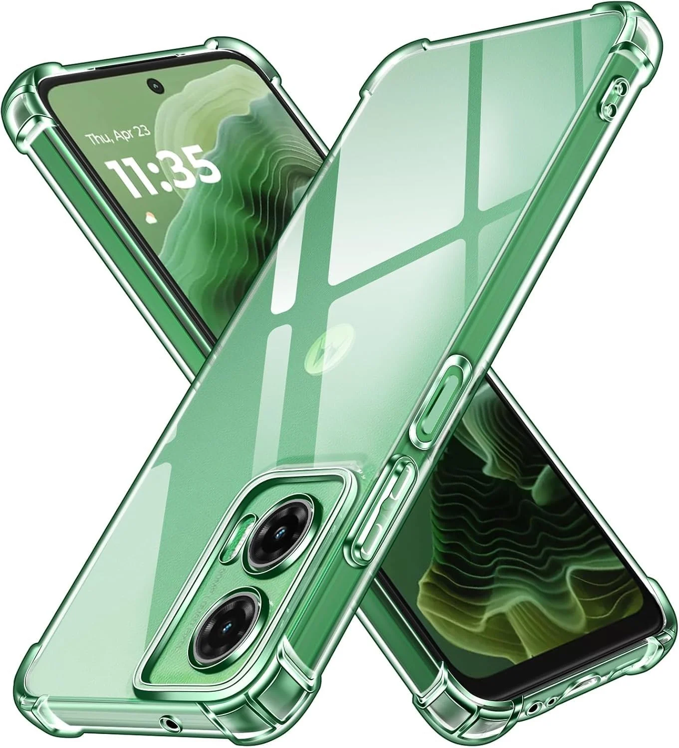 DL3 Mobilak Case Compatible with Motorola Moto G35 5G, Cover Silicone TPU Gorilla Anti-shock Protector Camera Shockproof Corners - Clear