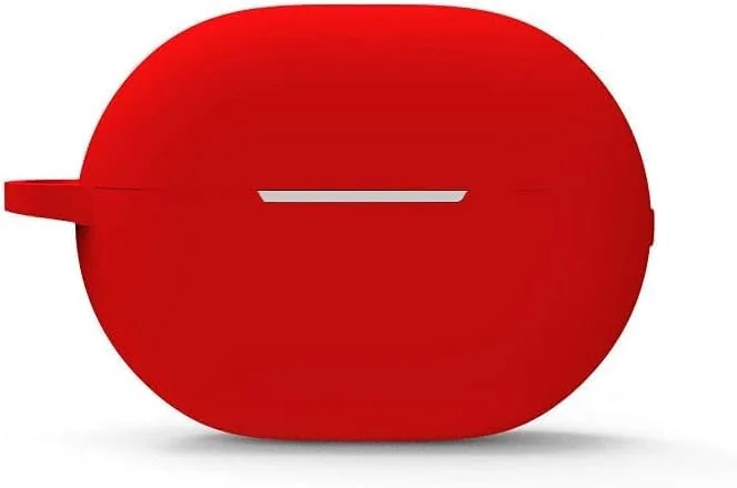 DL3 Mobilak Compatible with Huawei FreeBuds Pro 3 Case Cover, Soft Silicone Shockproof Protective Case Wireless Earbuds with Carabiner, Front LED Visible - Red