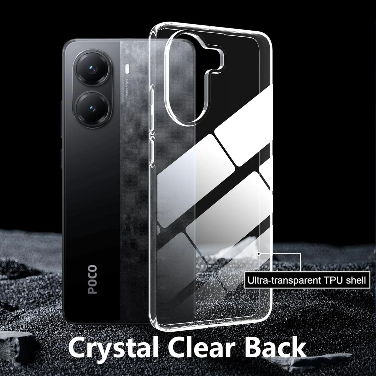 DL3 Mobilak Protective Case Compatible with Xiaomi Poco X7 Pro 5G Cover, Mobile Phone Case Thin Soft Silicone Anti-Yellow Protective Case - Clear